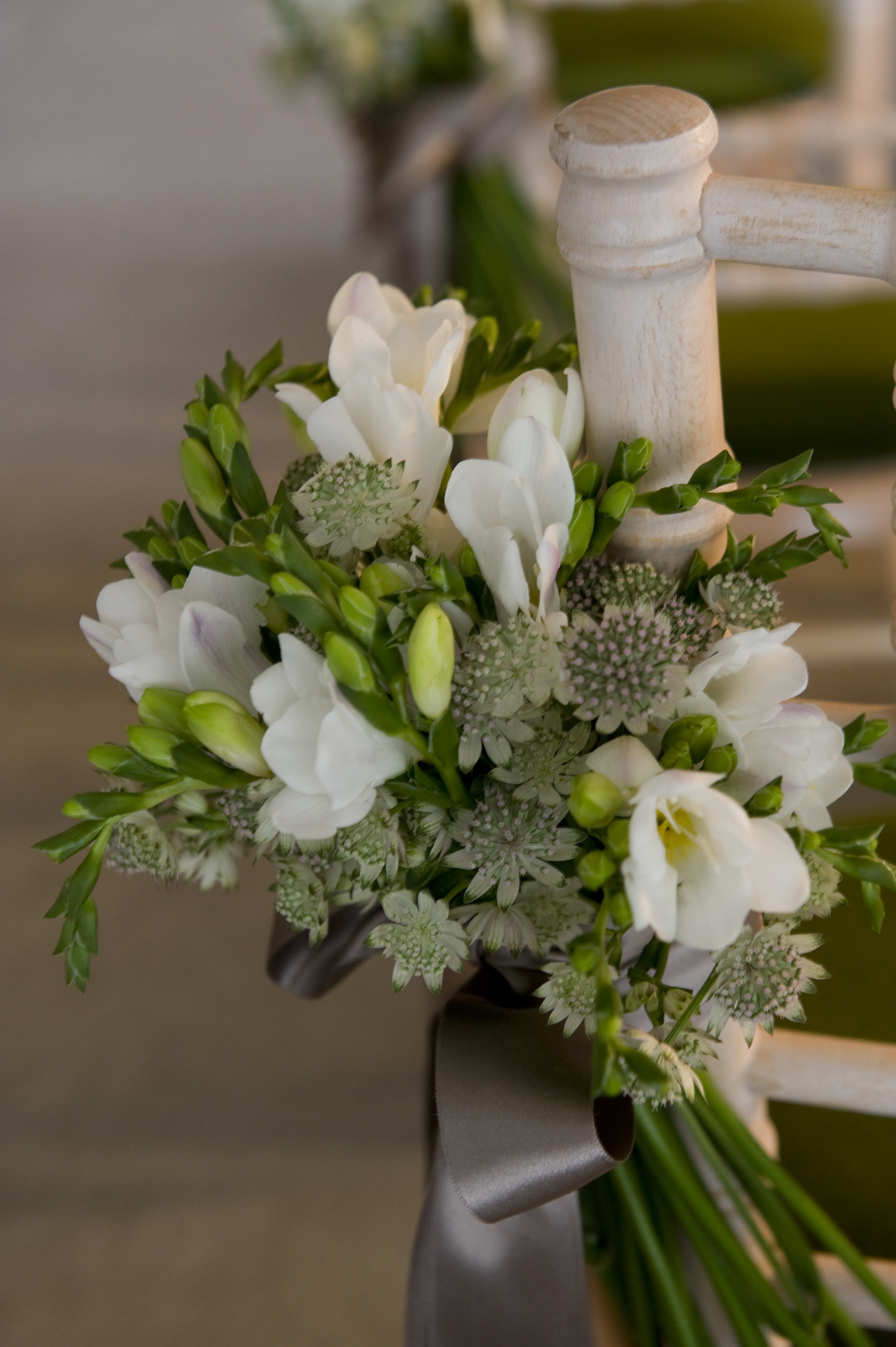 Elegant floral centerpiece in London Museum's Garden Room for events and weddings.