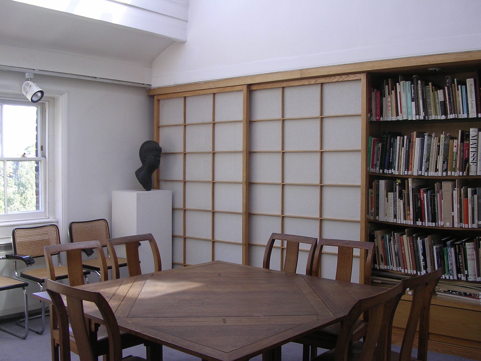 Whole Venue at Estorick Collection: octagonal table, ideal for meetings and workshops.