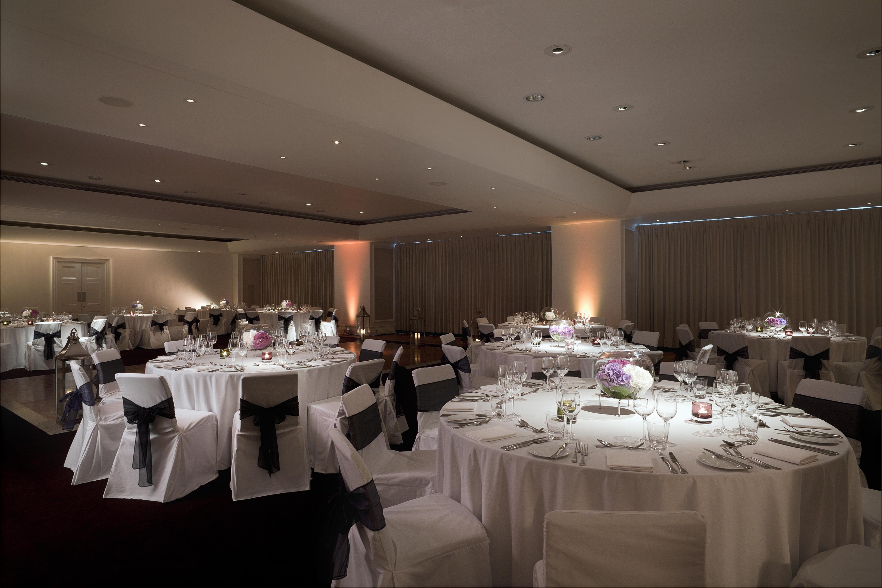 Great Eastern Suite at Andaz London, elegant dinner setup for weddings and corporate events.