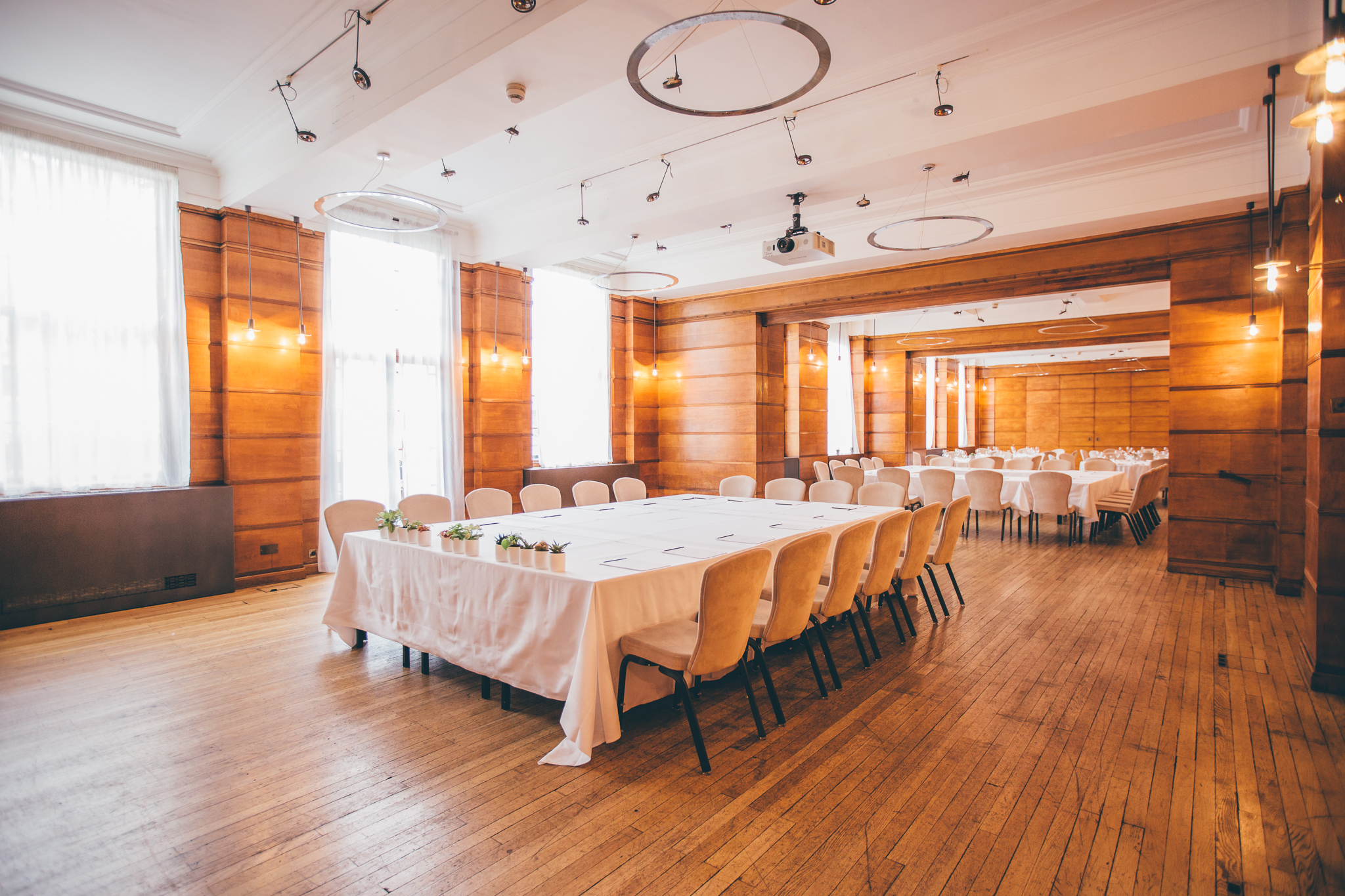 Bethnal Hall event space with modern design, ideal for meetings and workshops.