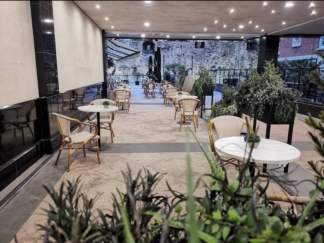 Elegant event space at Leonardo Royal Hotel London City, perfect for networking and receptions.