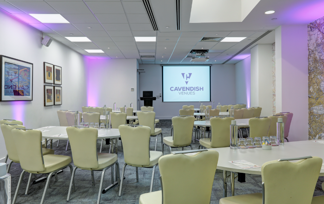 Fleet Suite at America Square: modern meeting room with flexible seating for corporate events.