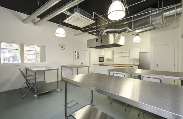Modern kitchen hire at Jenius Social, ideal for culinary events and workshops.