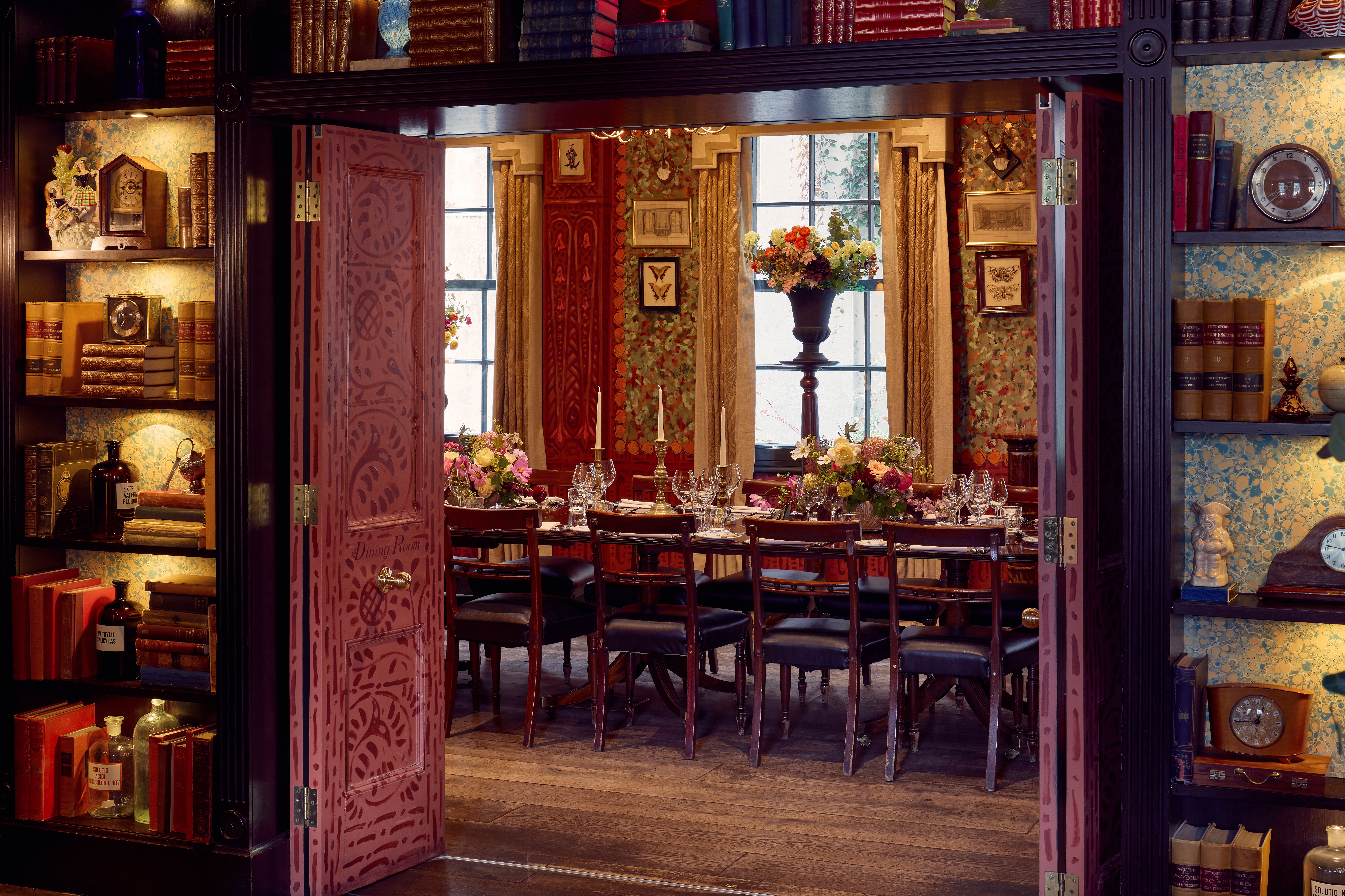 Elegant dining room at The Zetter Clerkenwell, perfect for corporate dinners and gatherings.
