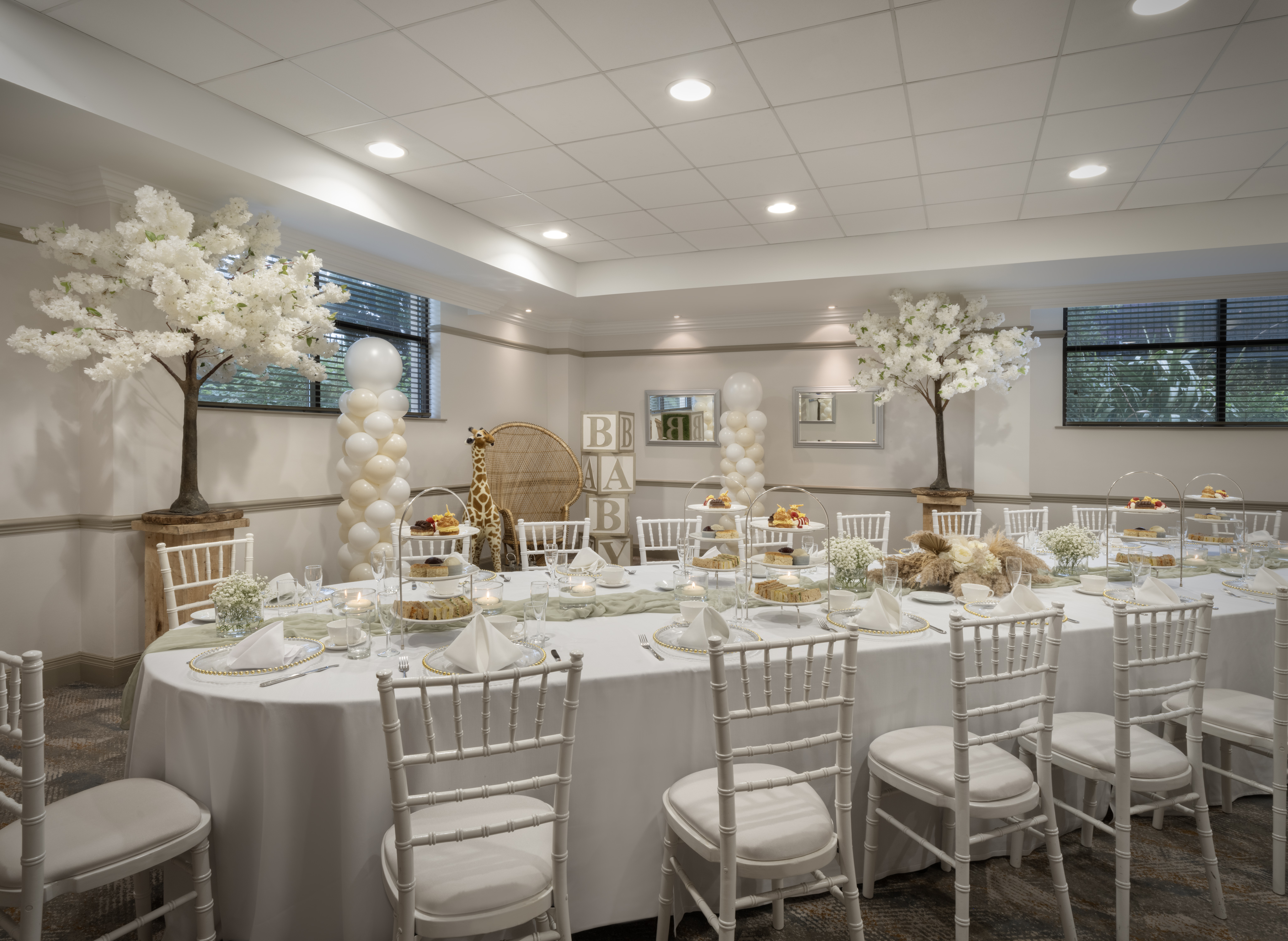 Hornby Room at Delta Hotels: elegant banquet setup for upscale events and celebrations.