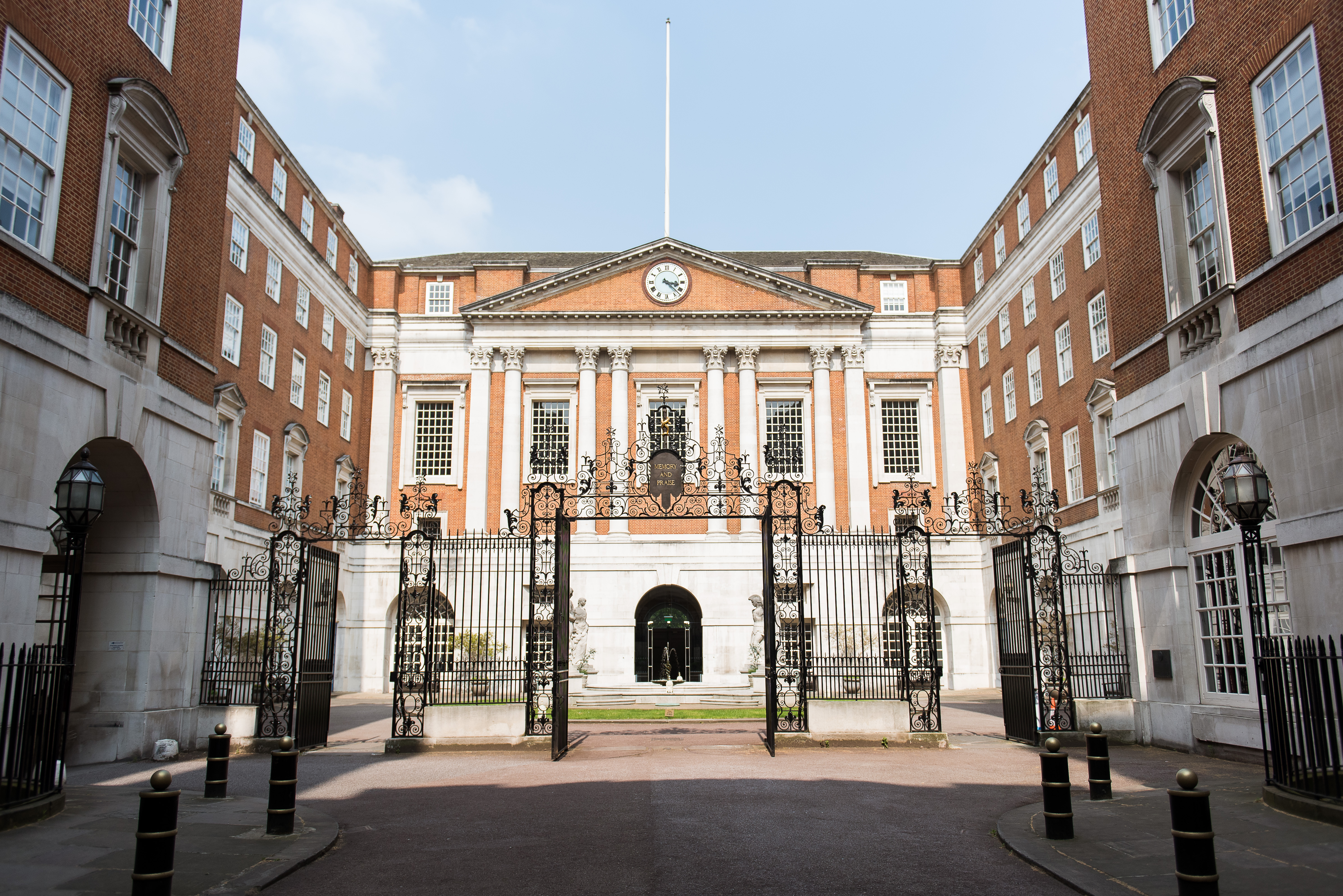 Elegant courtyard at BMA House, perfect for upscale corporate events and receptions.