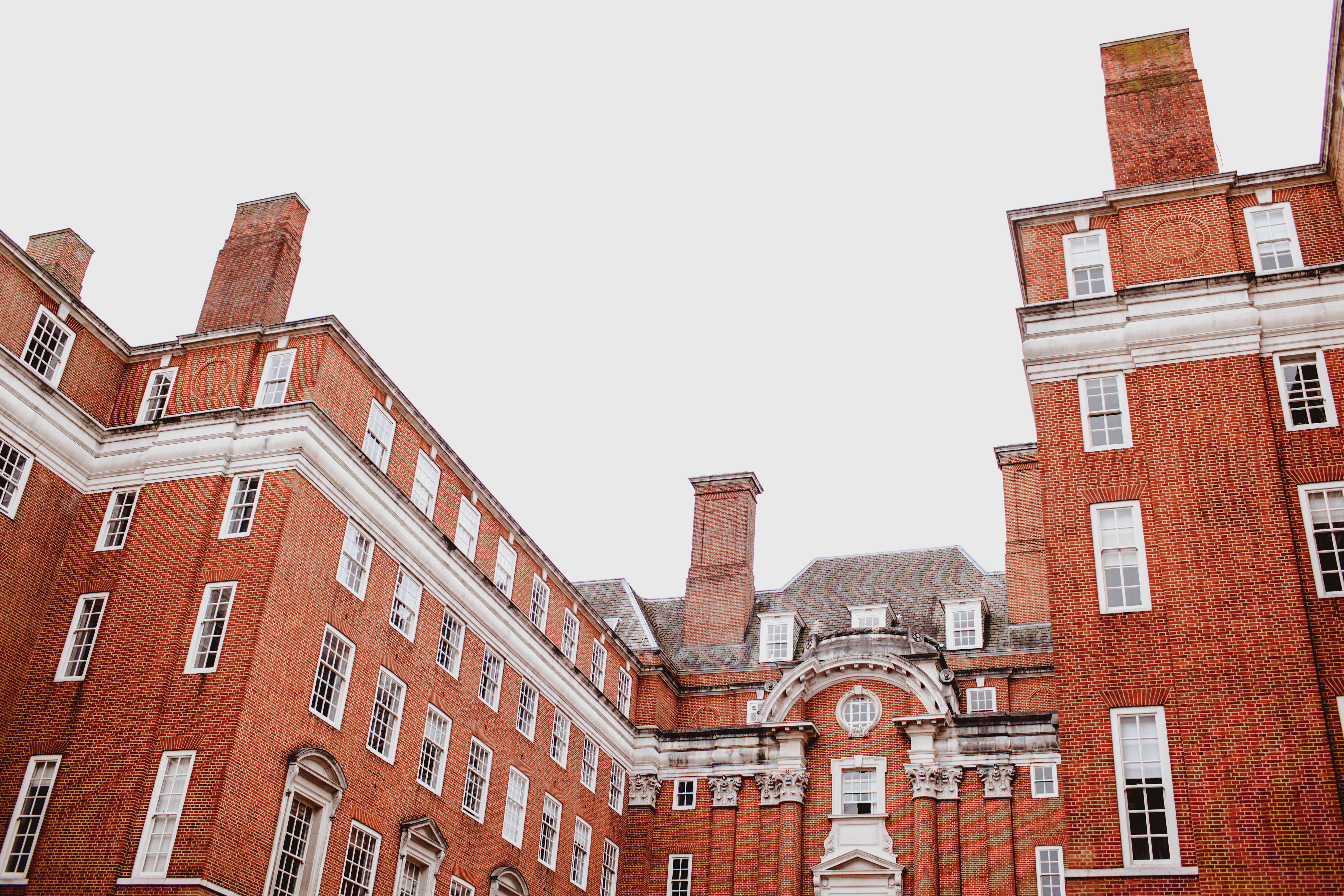 Elegant brick building at BMA House, perfect for upscale weddings and corporate events.