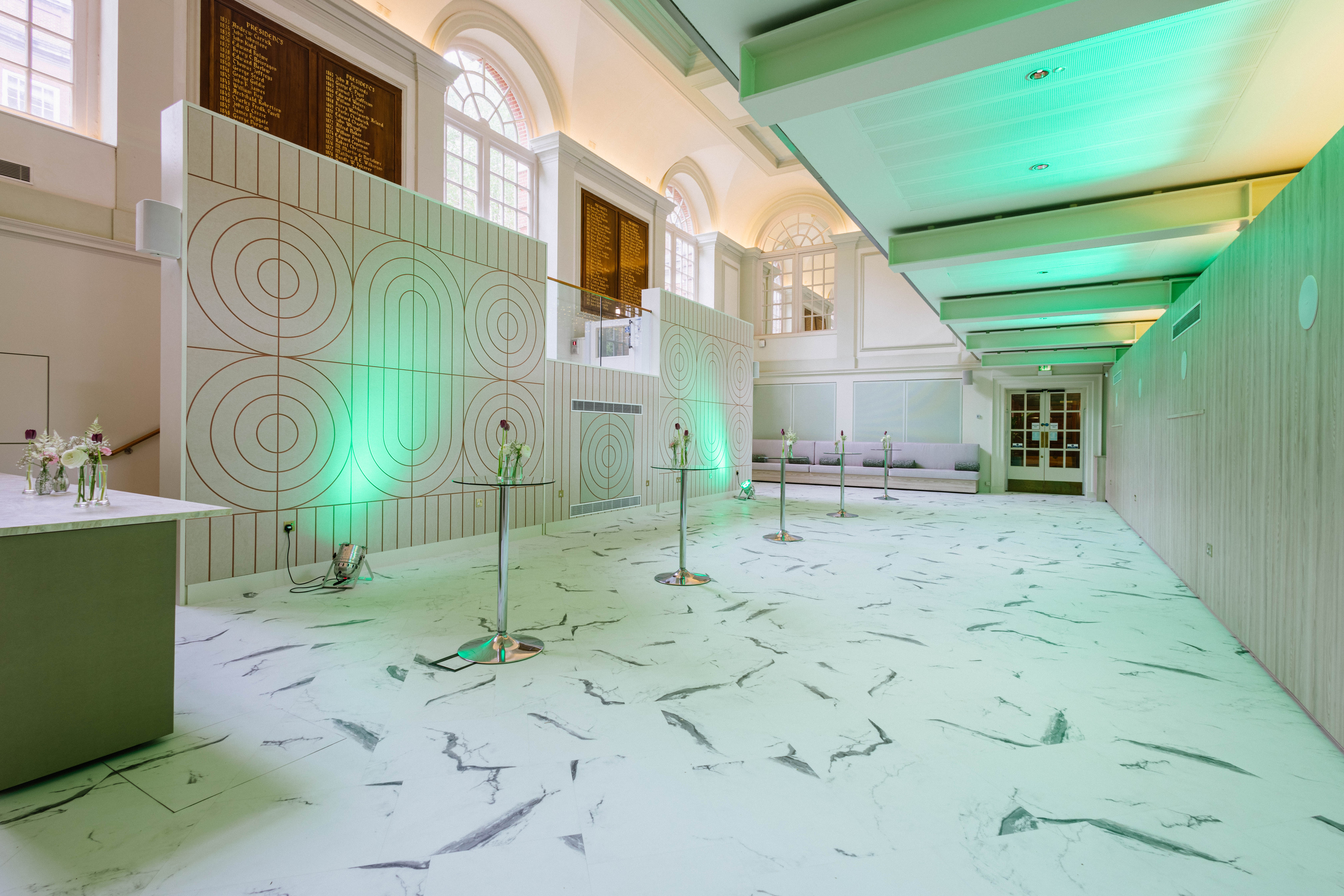 Modern Garden Room at BMA House, ideal for networking events and receptions.