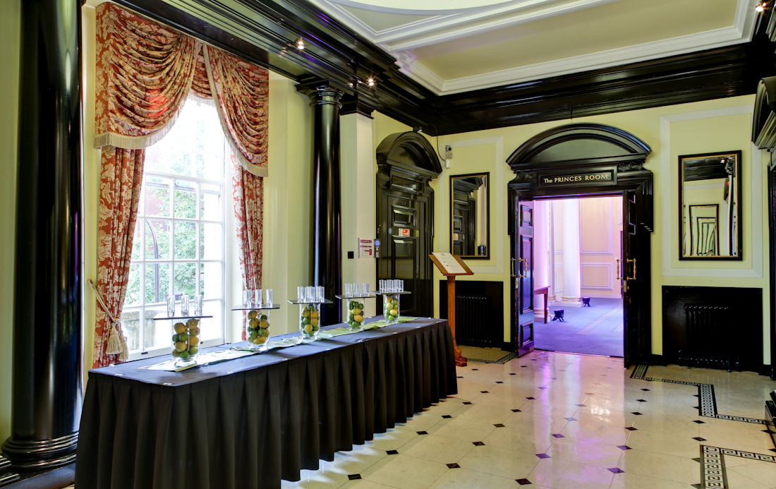 Elegant event space in Prince's Room, BMA House, perfect for upscale meetings and gatherings.