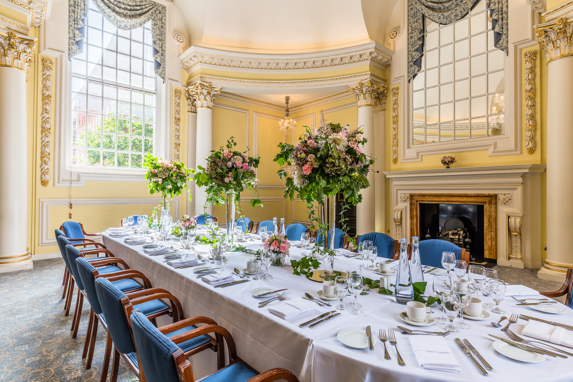 Elegant dining room in BMA House, perfect for corporate dinners and upscale events.