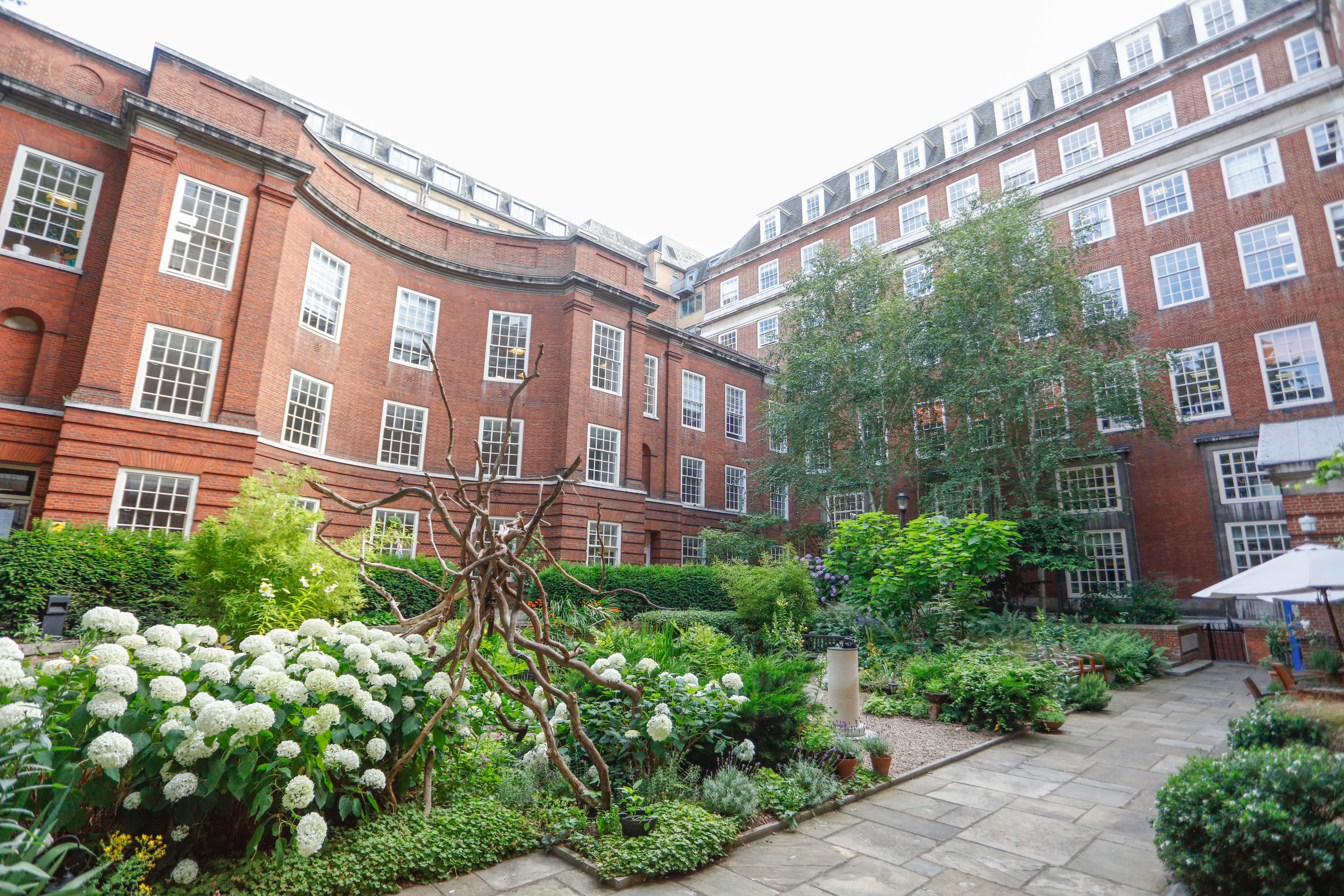 BMA House Garden event, brick, outdoor reception