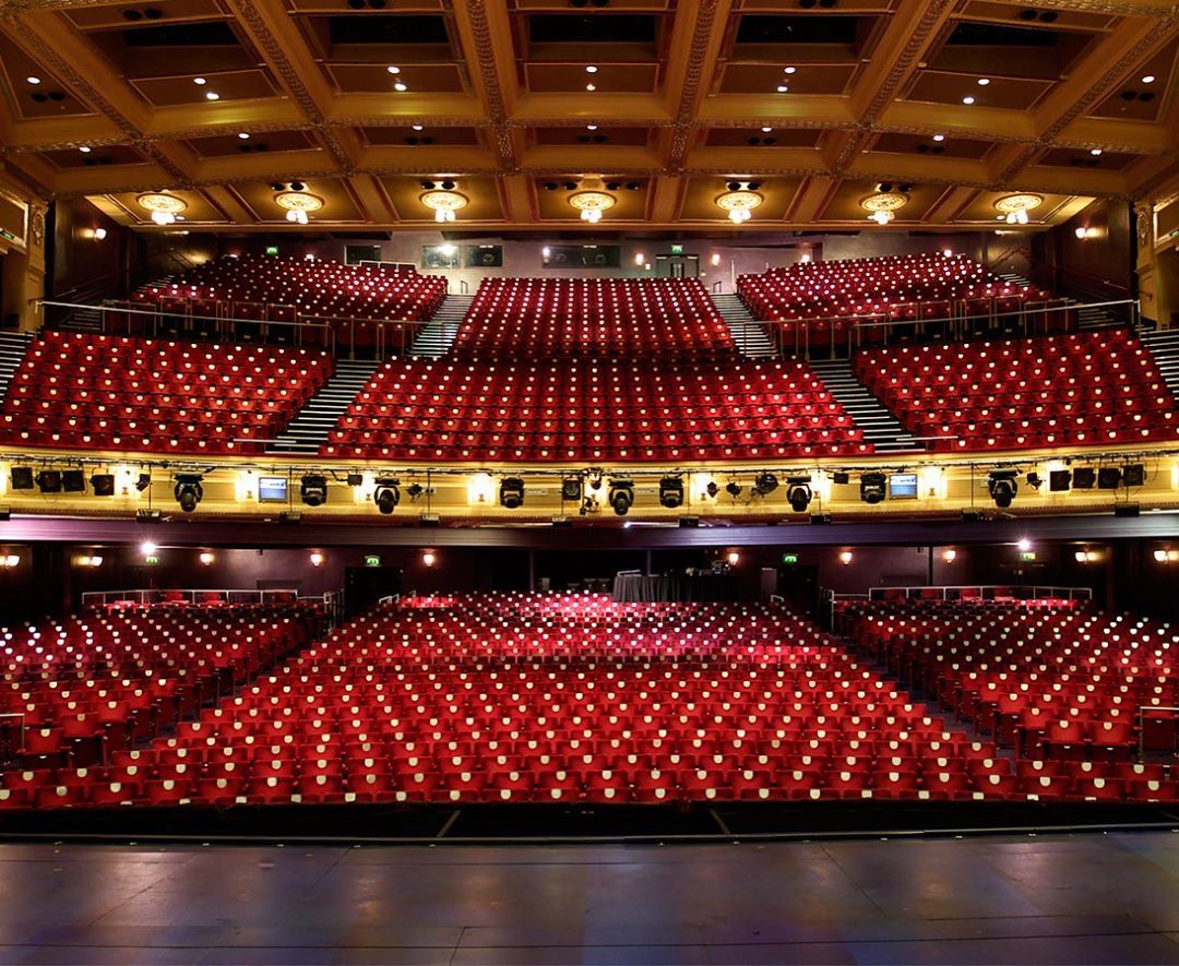 Birmingham Hippodrome auditorium with red seats, ideal for conferences and performances.