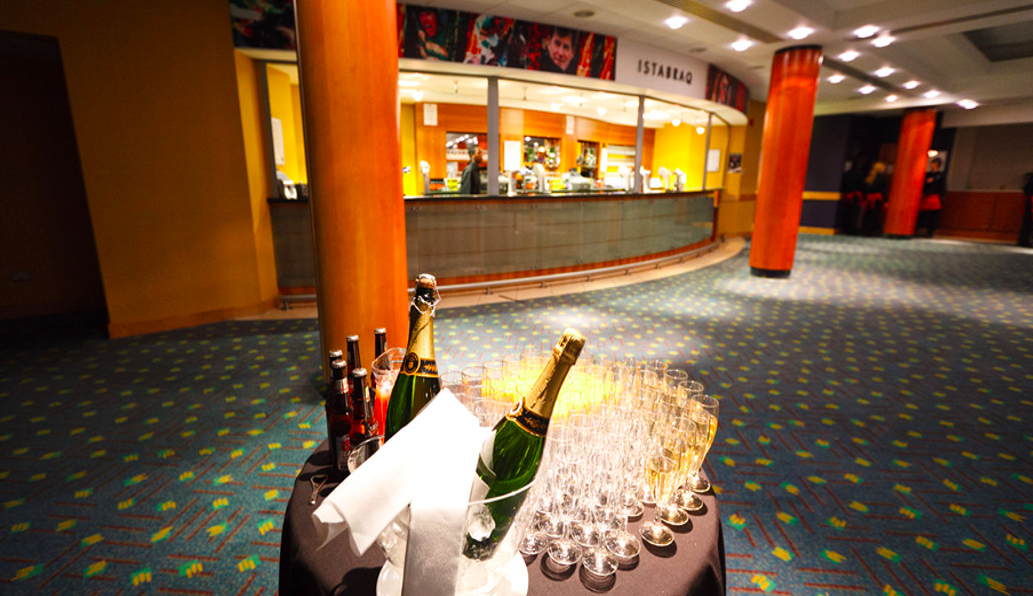 Istabraq at Cheltenham Racecourse with stylish beverage station for celebratory events.