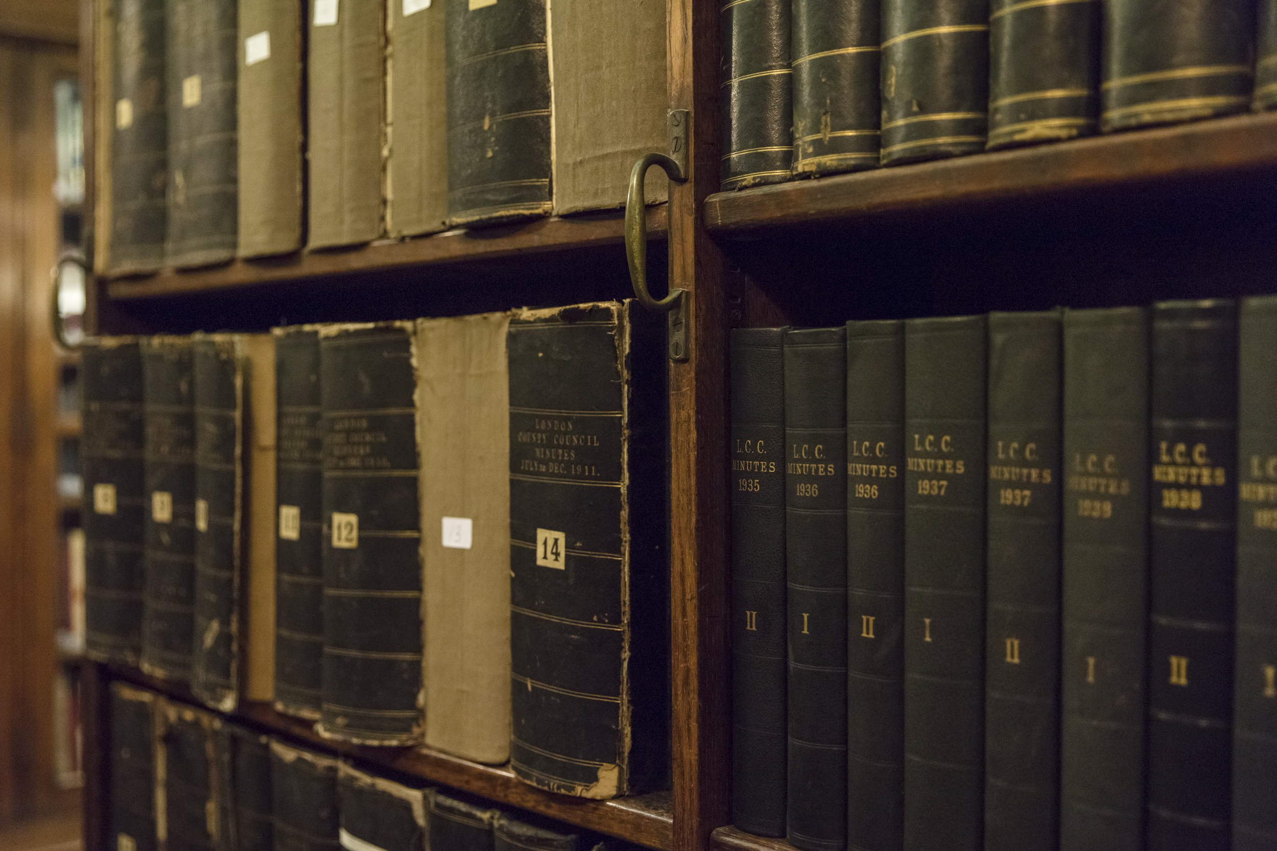 Victorian Library at Bishopsgate Institute with vintage books, perfect for events and seminars.