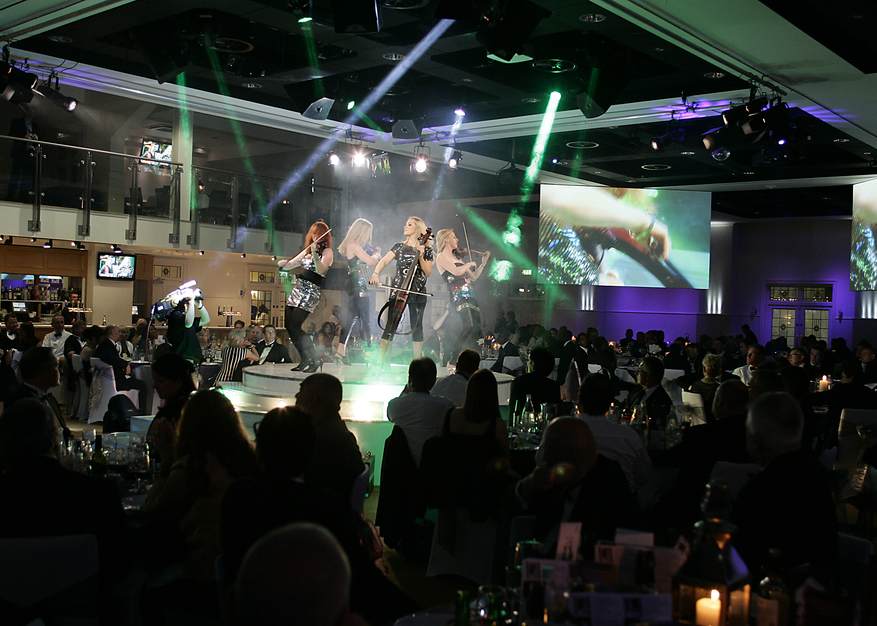 Vibrant live performance at The Lower Ground, Villa Park for corporate events and celebrations.