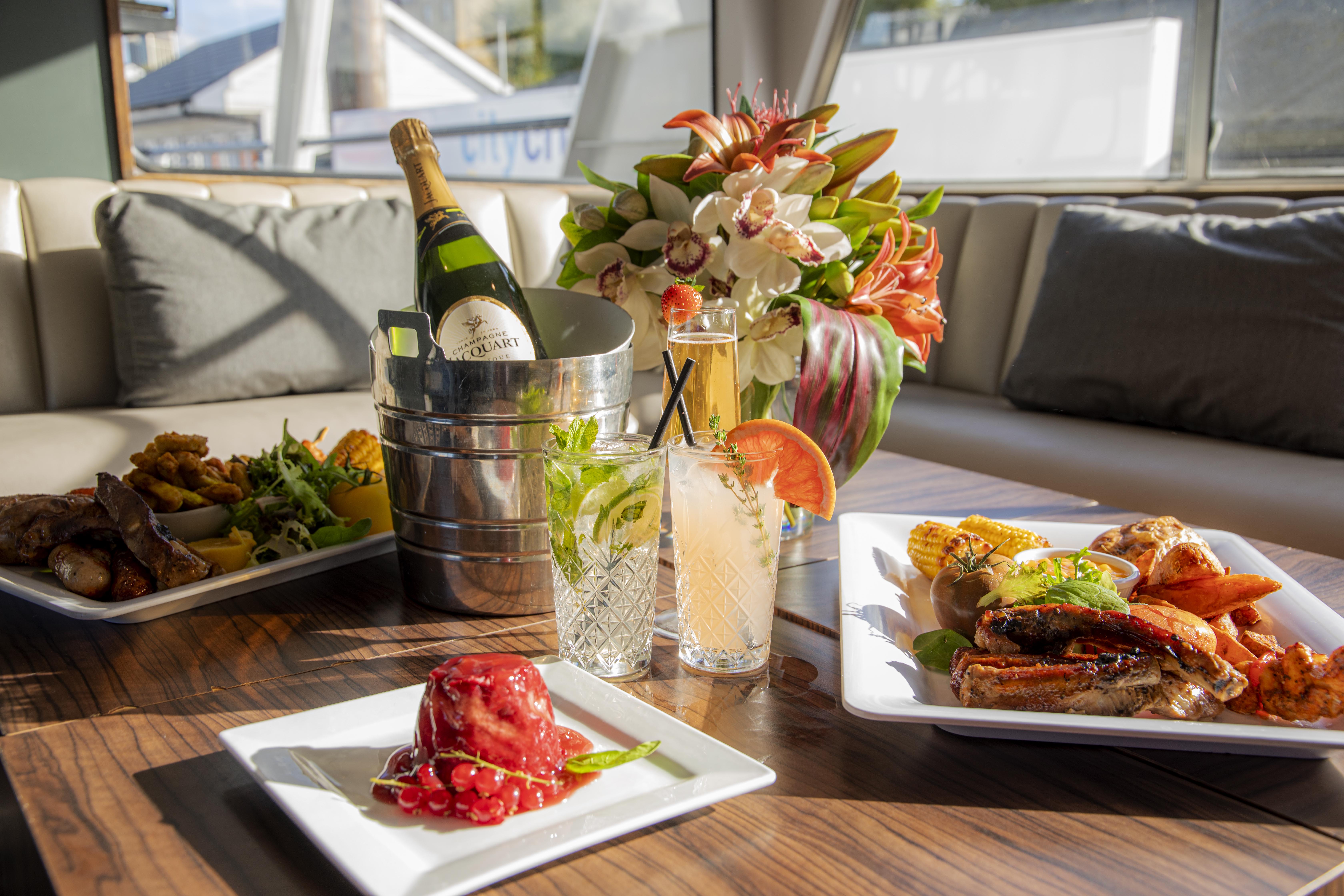 Elegant table setting with gourmet dishes for high-end events and celebrations.