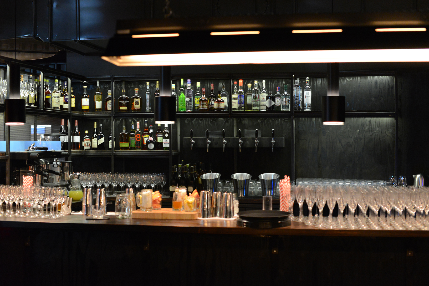 HotBox Spitalfields bar setup, sleek design for networking events and celebrations.