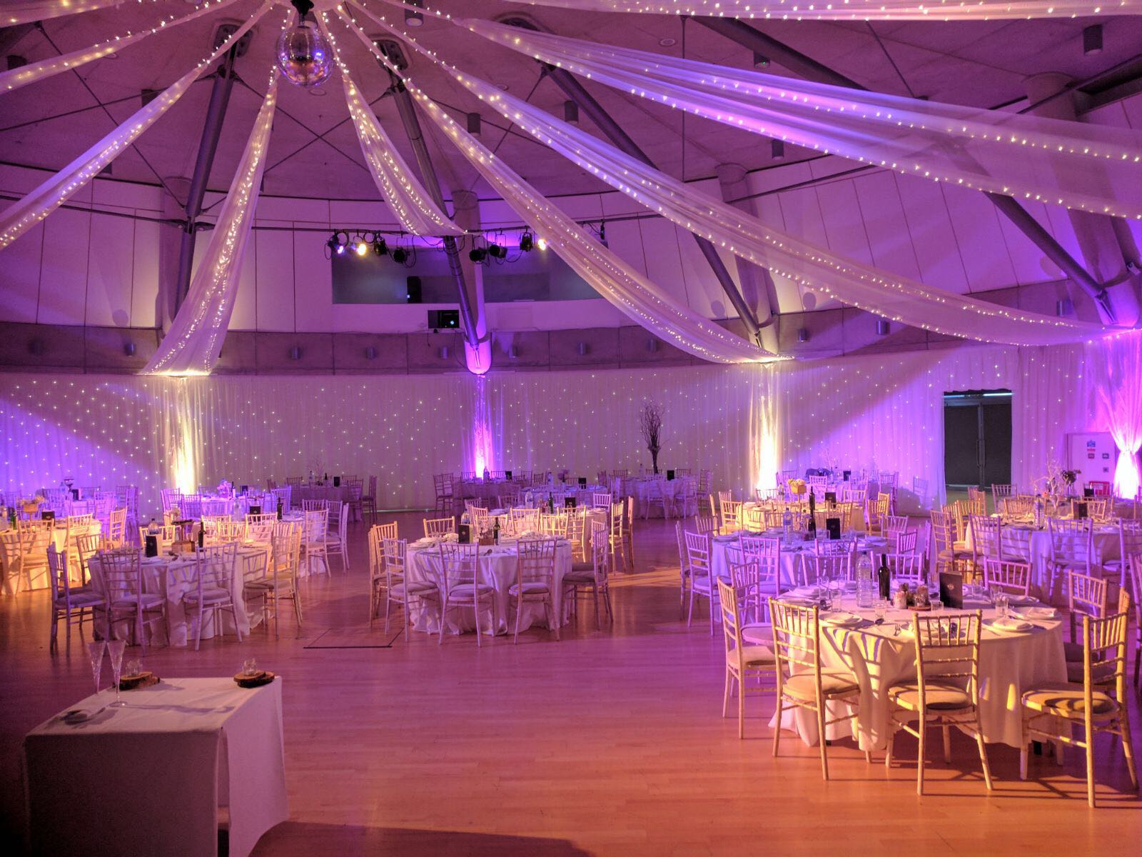 Elegant Grand Hall at Wembley, ideal for weddings and formal events with soft lighting.