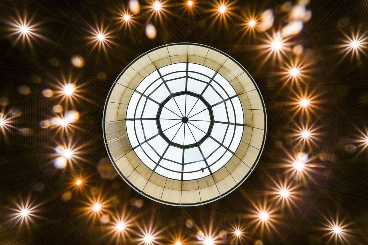 Overhead view of The Drum's dome at Wembley, perfect for conferences and weddings.