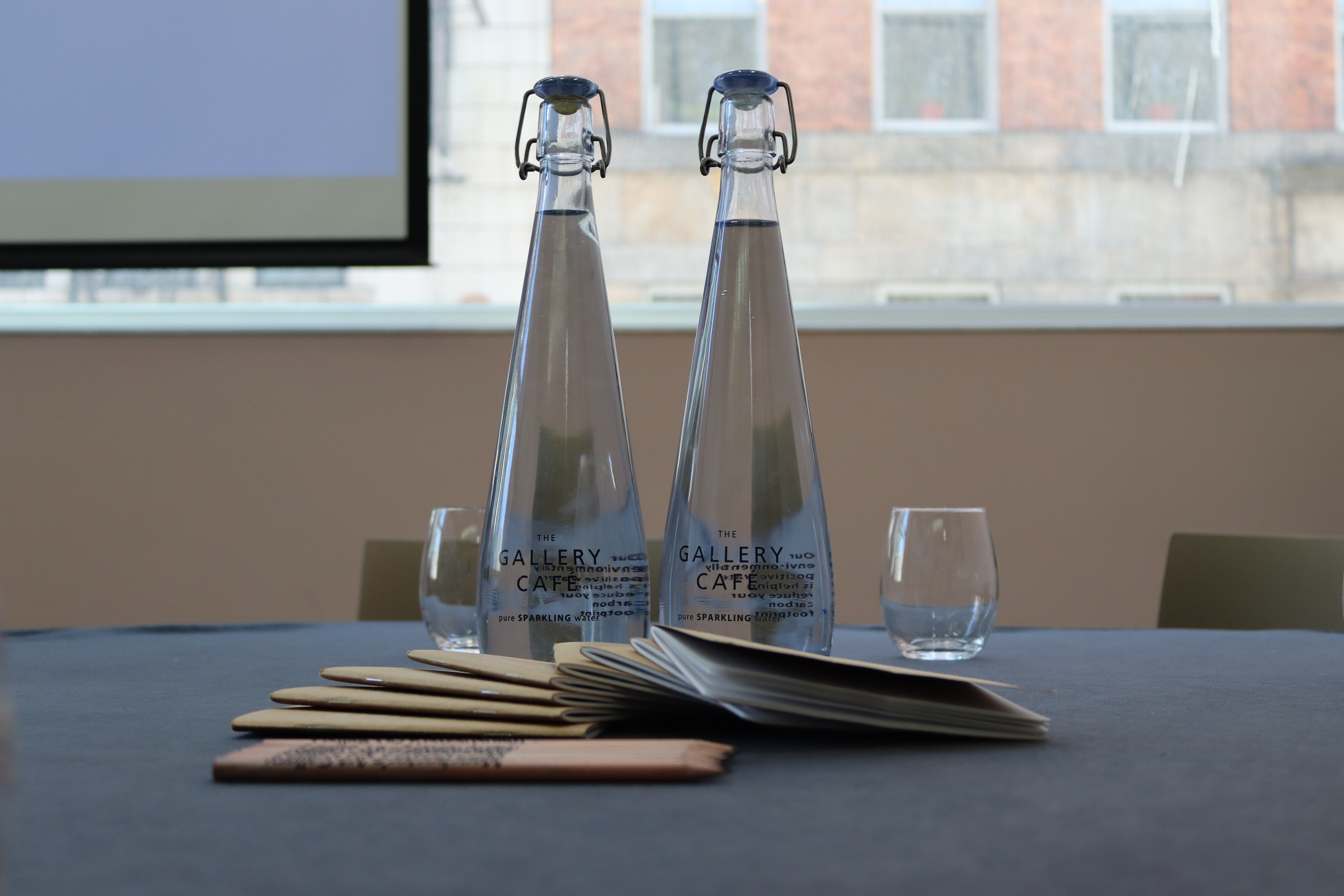 Lecture Room at Manchester Art Gallery with elegant setup for meetings and discussions.