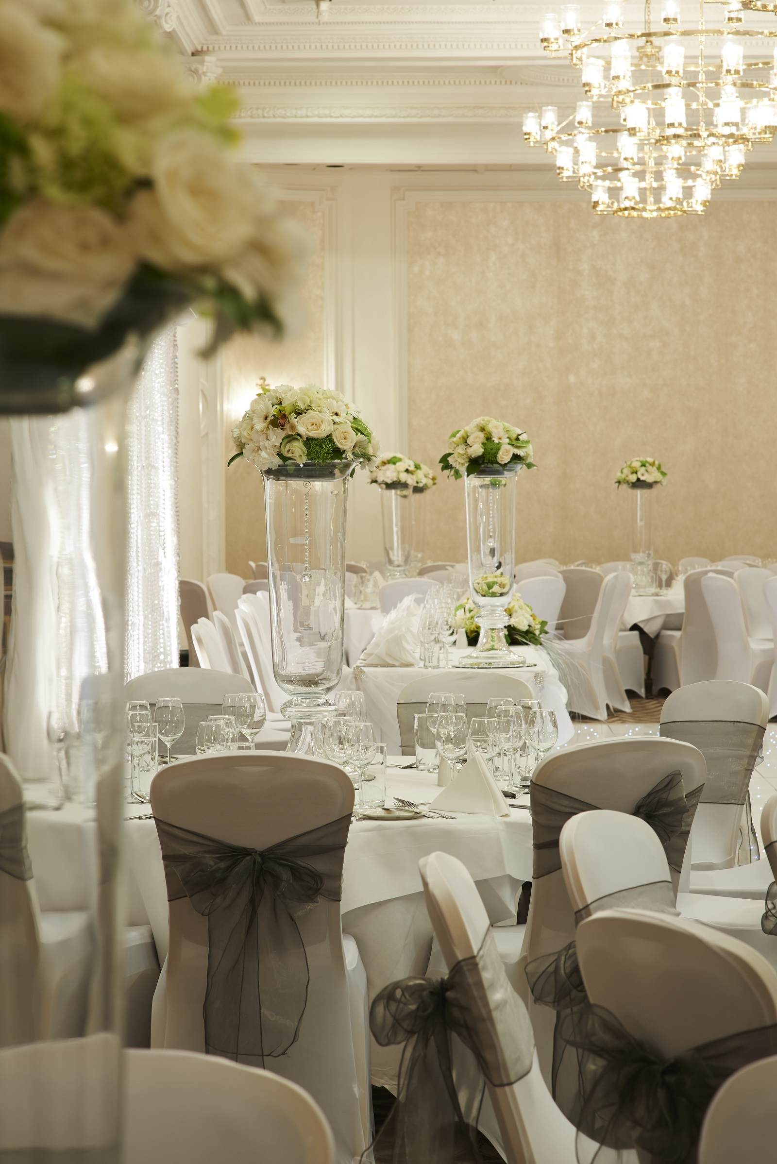 Elegant banquet hall in The Adelphi Suite, ideal for weddings and corporate events.