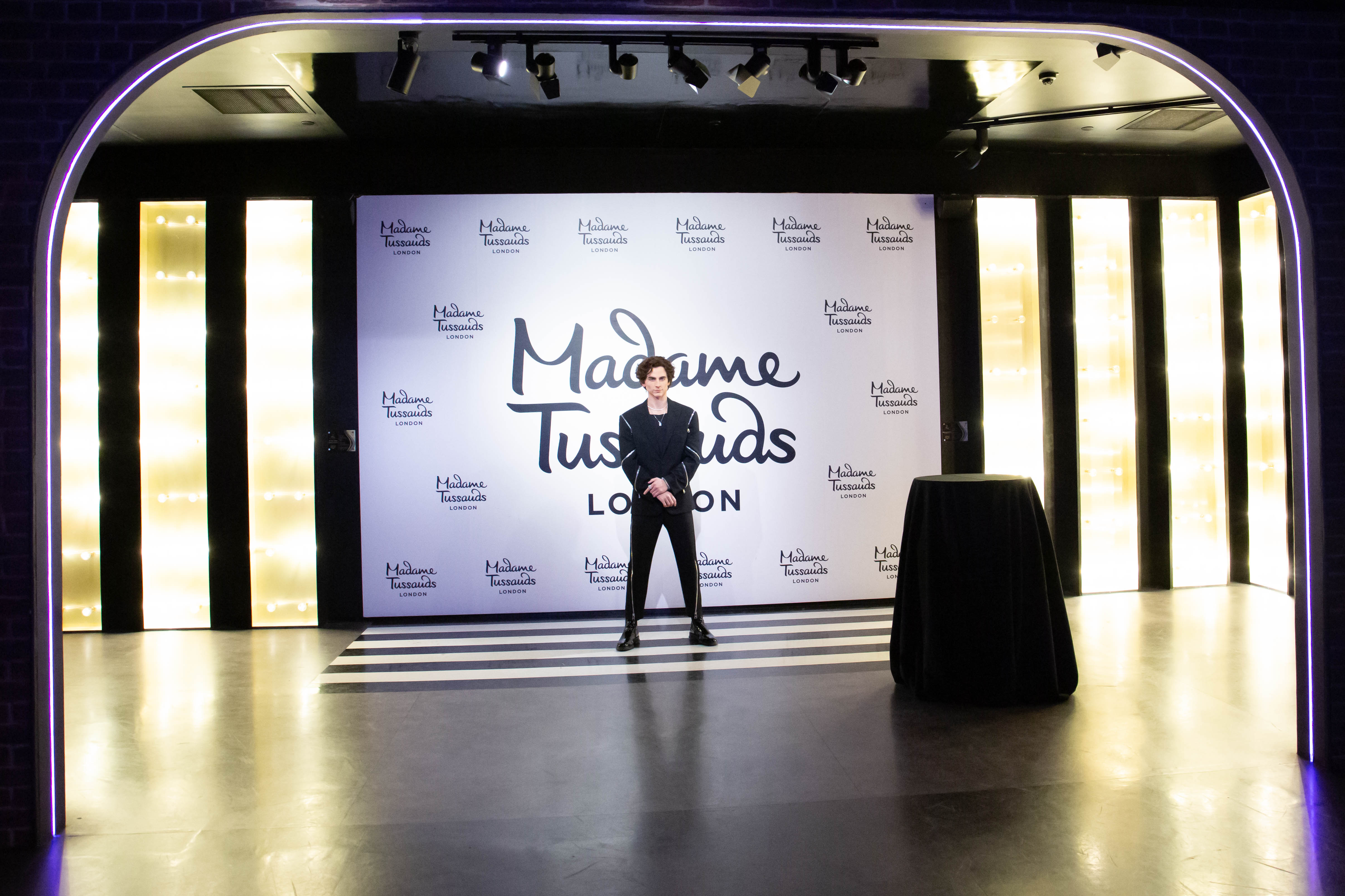 Sleek event space at Madame Tussauds London, ideal for networking and product launches.