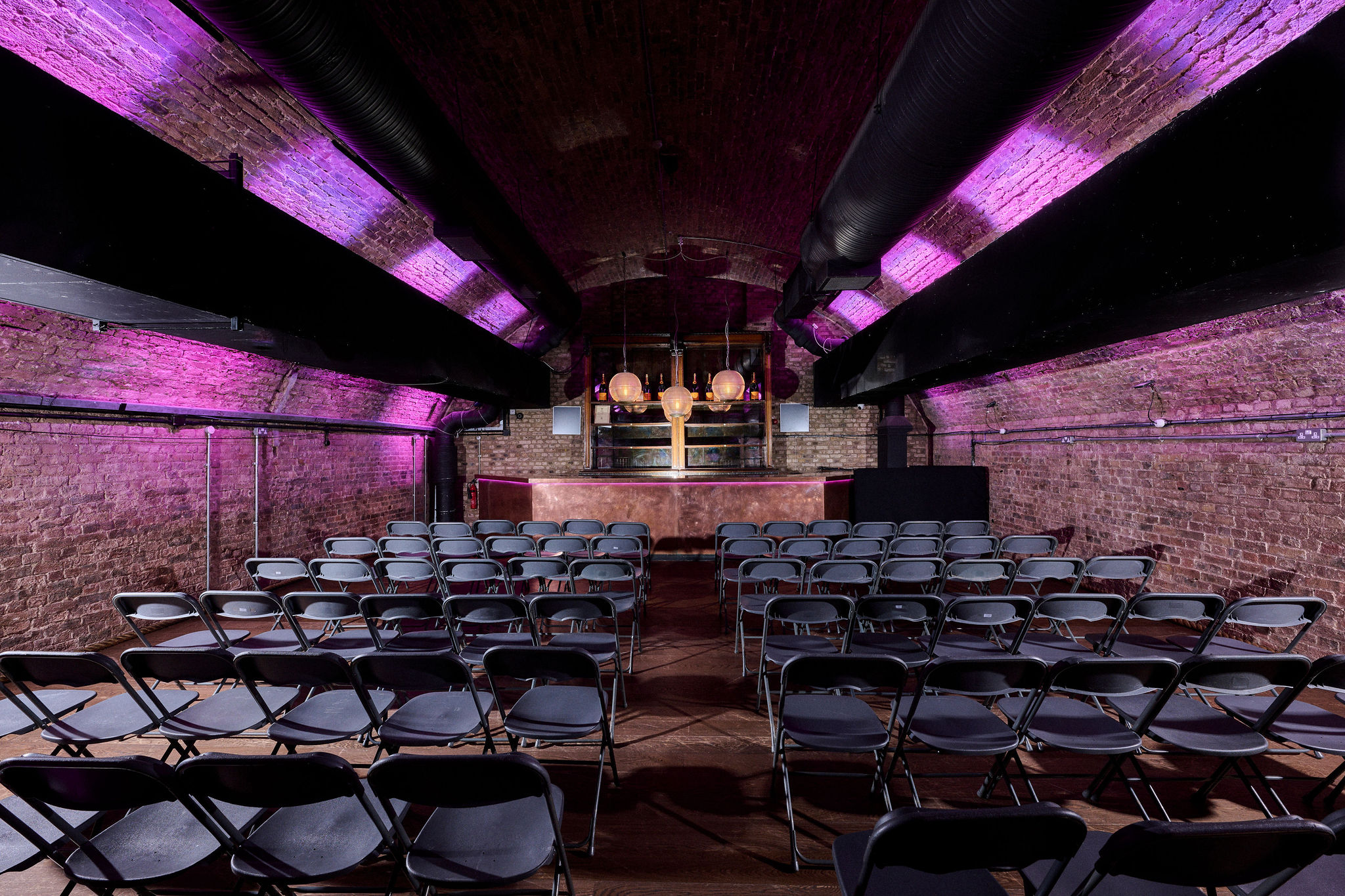 Whole Venue at The Steel Yard: rustic brick walls, ideal for seminars and workshops.