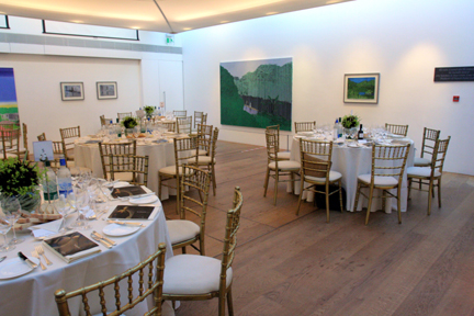 Elegant Linbury Room at Dulwich Picture Gallery, perfect for corporate events and upscale gatherings.