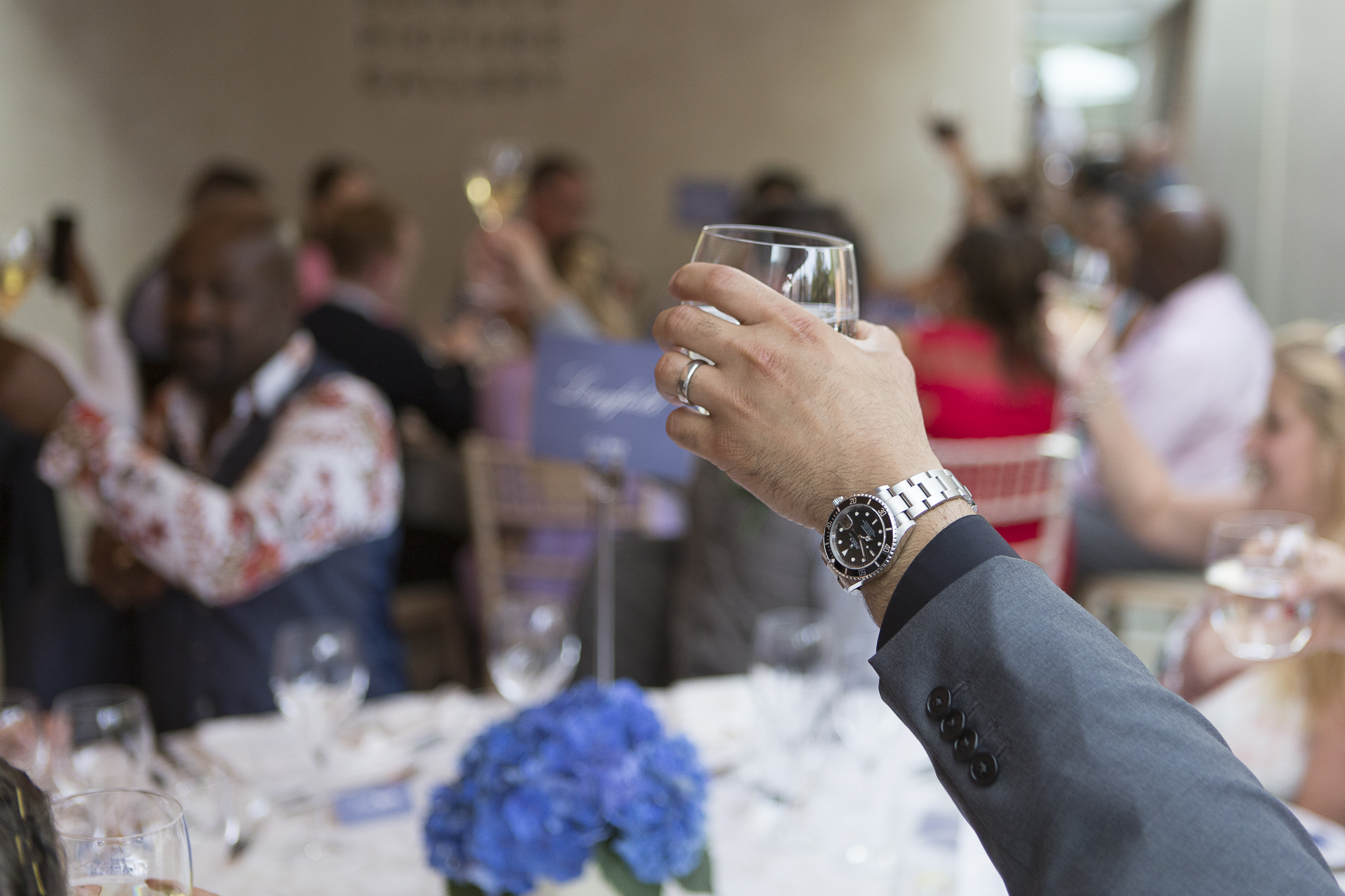 Gallery Cafe at Dulwich Picture Gallery, elegant table setting, celebration event.