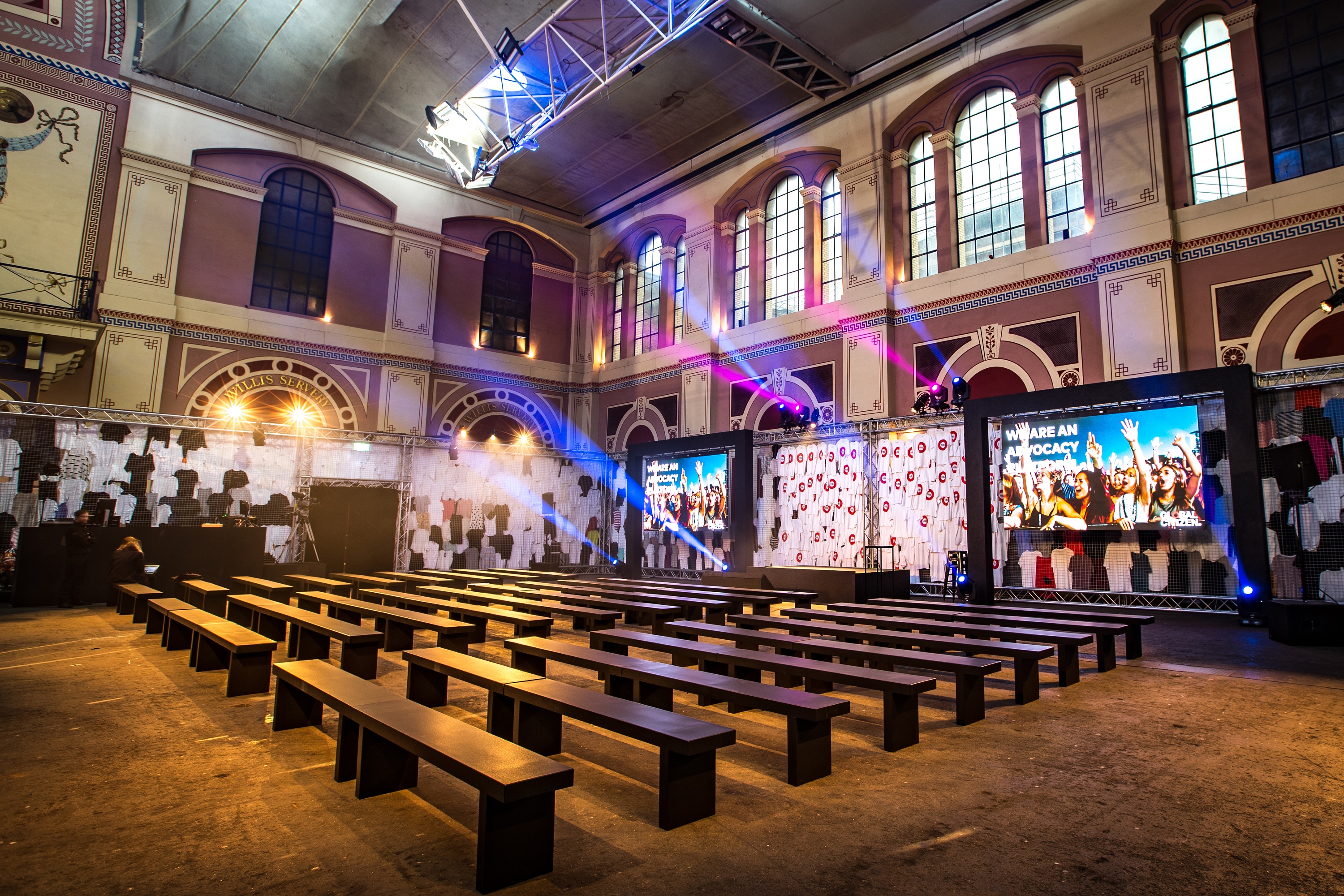 Great Hall at Alexandra Palace, spacious venue for conferences and live events.
