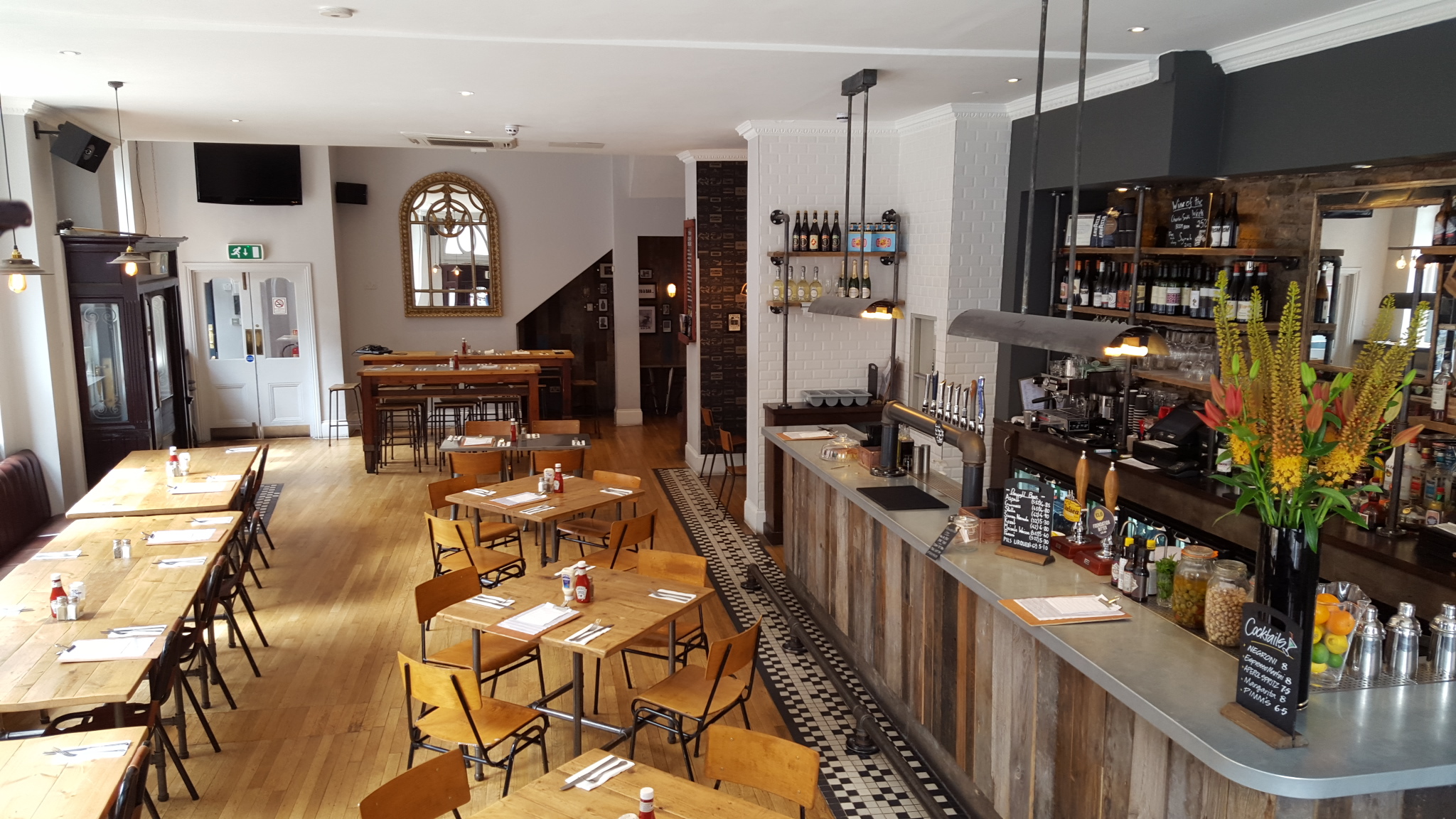Main Bar at The Yorkshire Grey: rustic decor, ideal for networking and events.