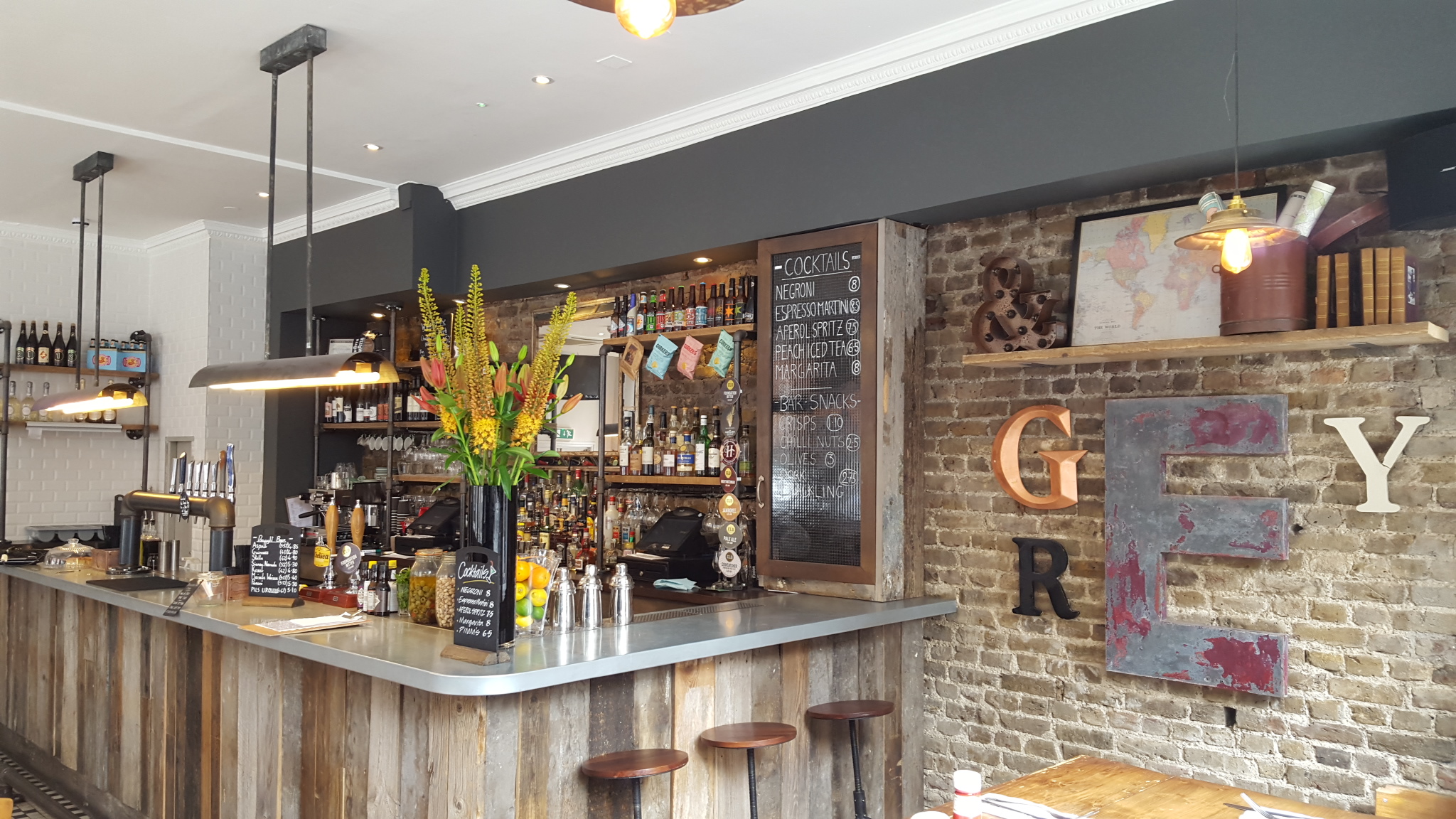 Stylish bar area at The Yorkshire Grey, ideal for networking events and casual gatherings.