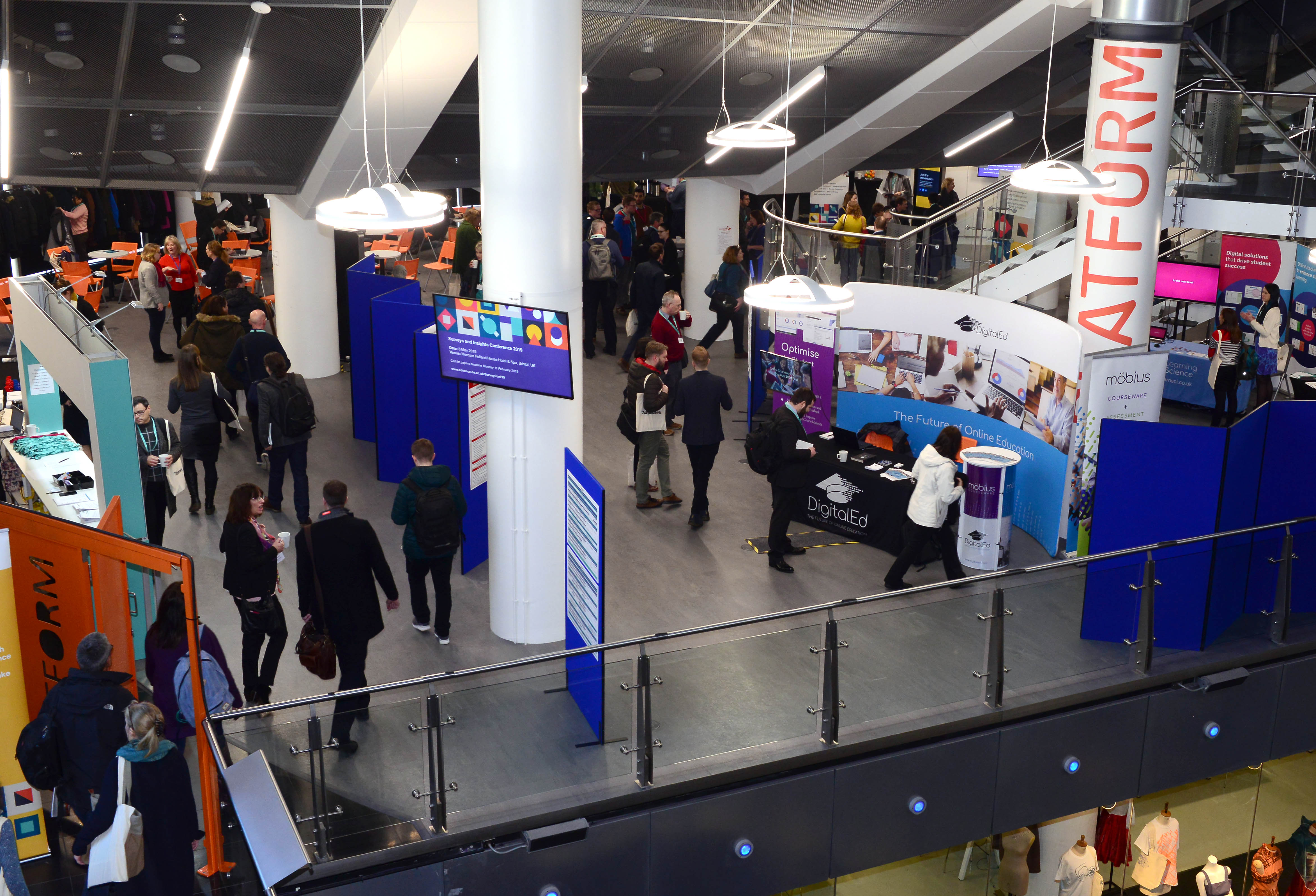 Bustling event space at PLATFORM, Millennium Point, ideal for networking and showcases.