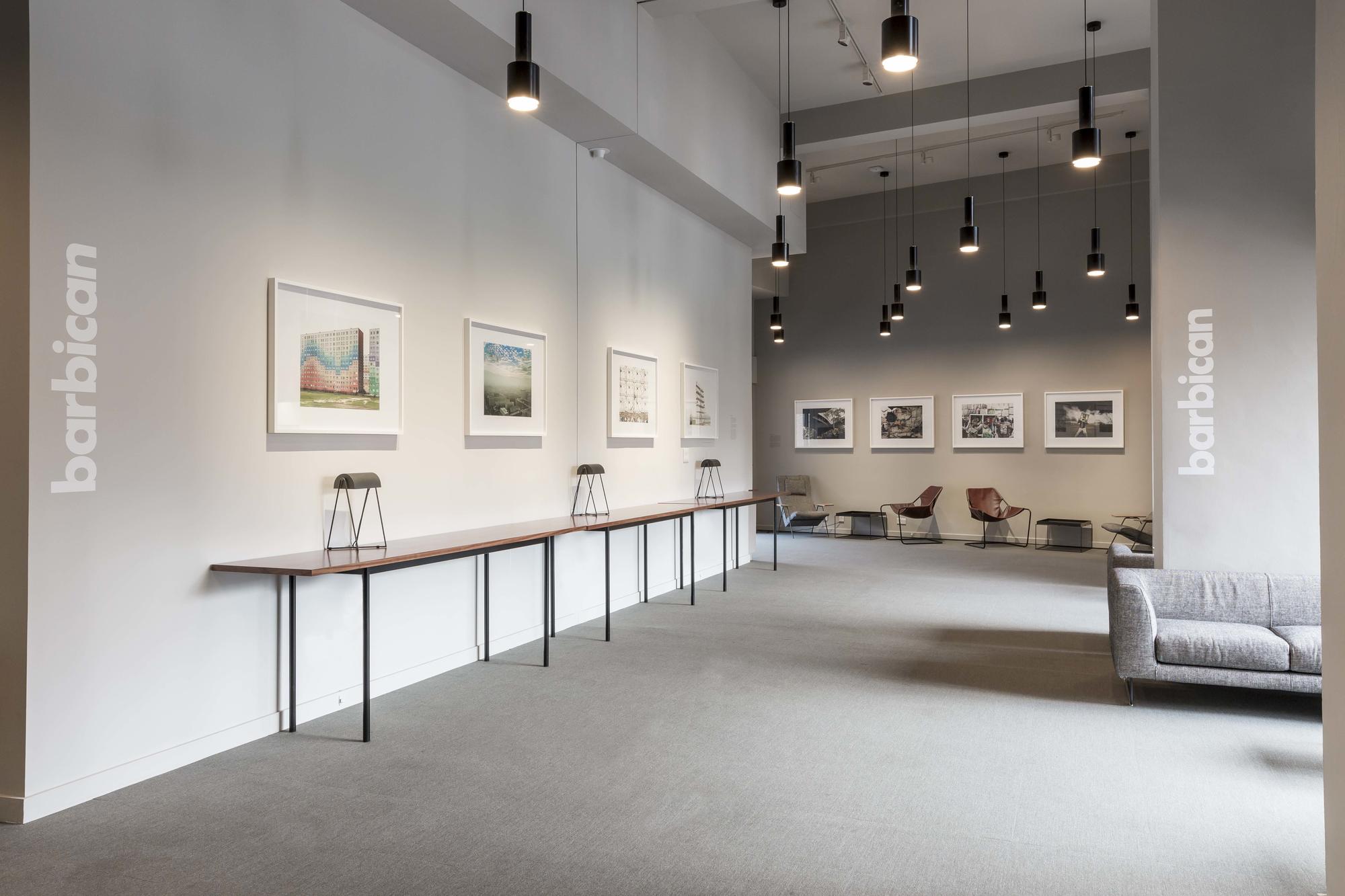 Modern gallery space in Frobisher Rooms, Barbican Centre for art exhibitions and events.