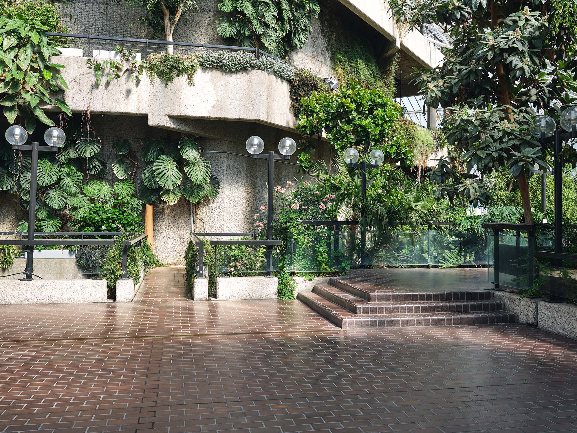 Lush outdoor Conservatory Terrace at Barbican Centre, perfect for events and gatherings.