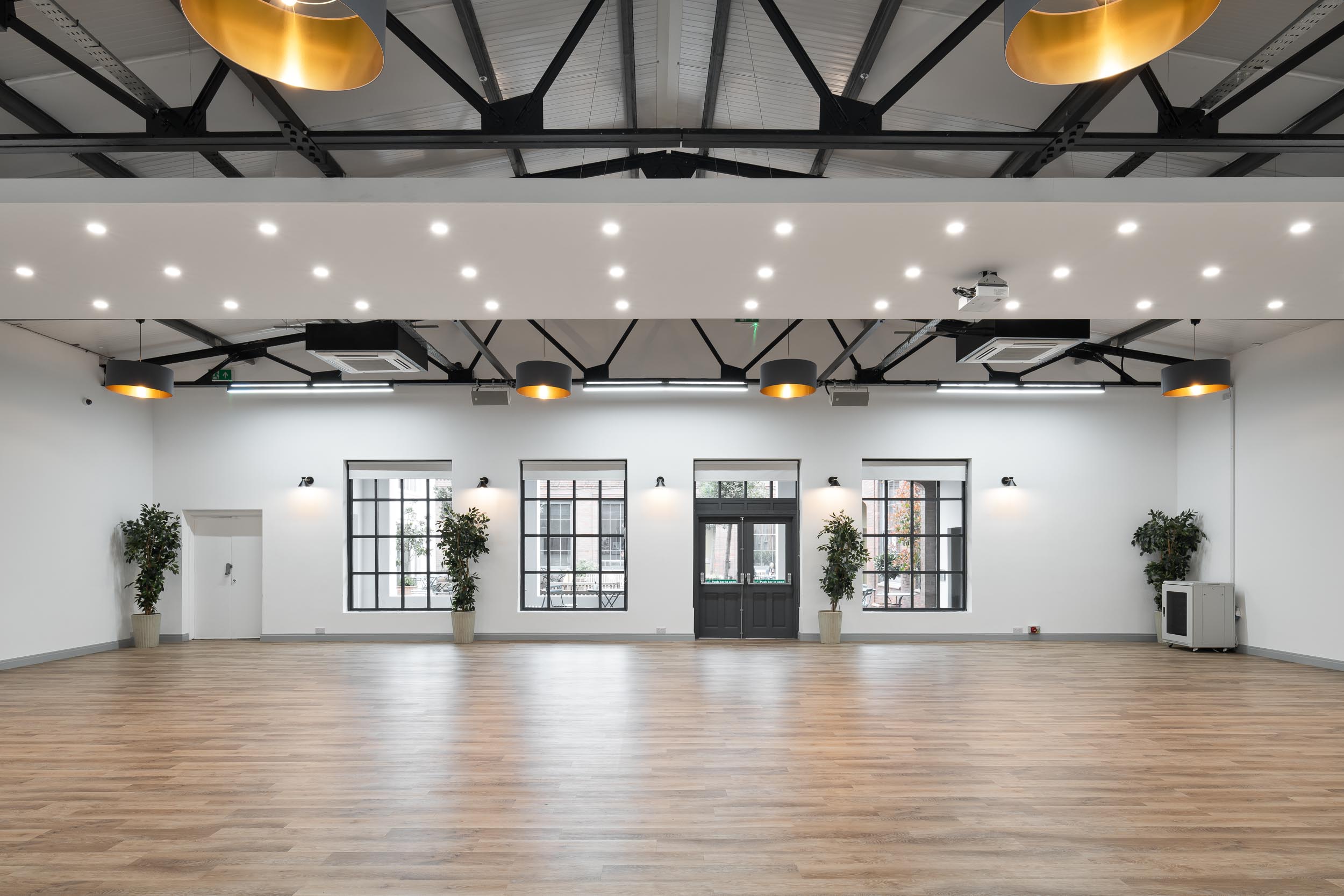 Spacious Fazeley Room with high ceilings, ideal for conferences and workshops.