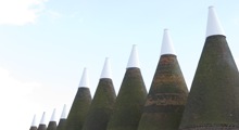 Cone-shaped structures at The Roundels, ideal for outdoor events and gatherings.
