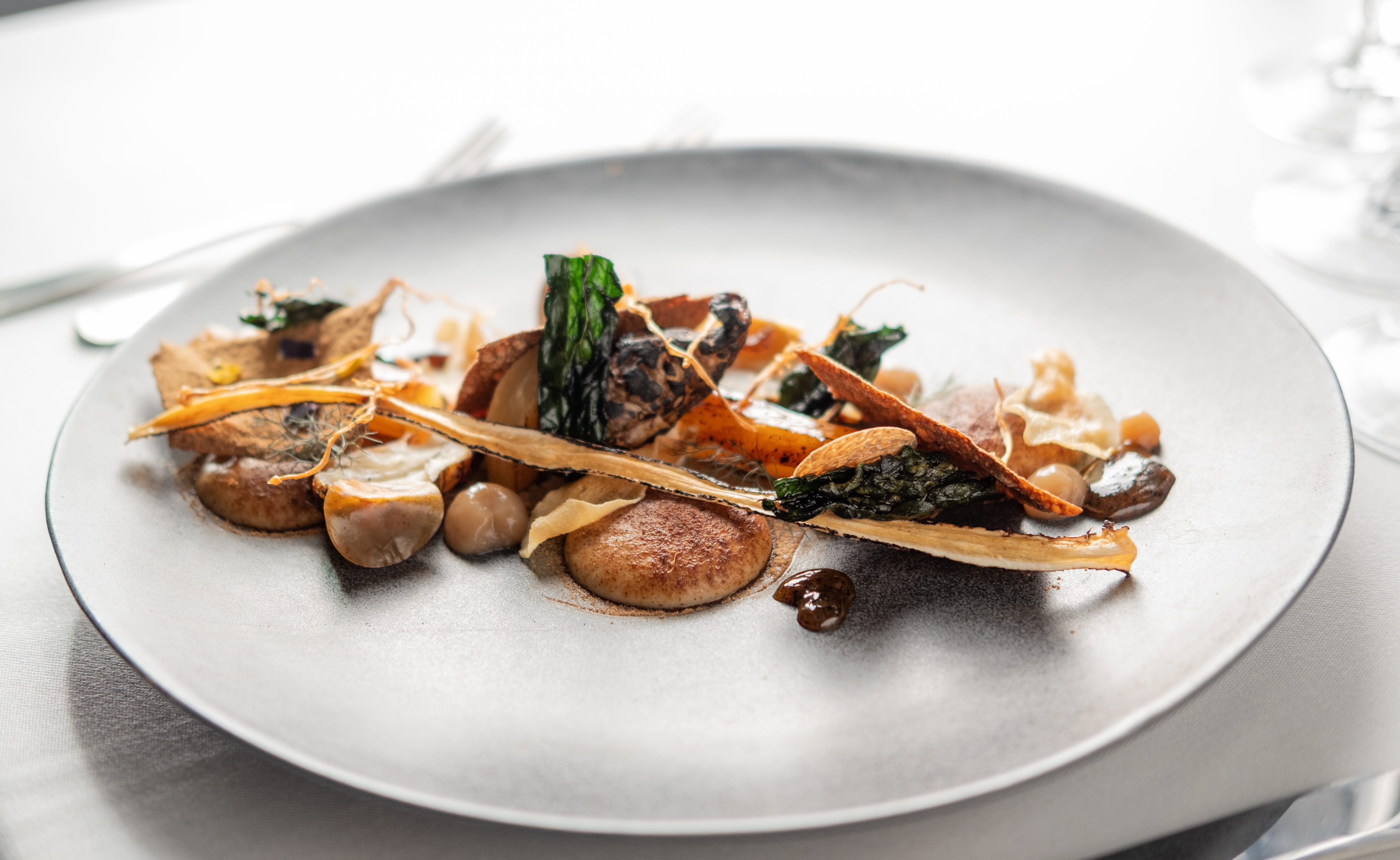 Gourmet dish at The Hyde Restaurant, elegant presentation for upscale dining events.