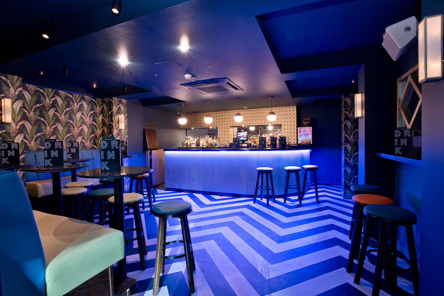 Stylish bar area in Studio 61, Sway; ideal for networking events and casual gatherings.