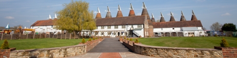Shires venue with traditional oast houses, perfect for corporate events and gatherings.