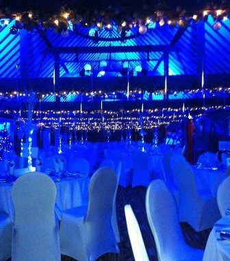 Whites Conference Suite with elegant round tables, ideal for weddings and corporate events.