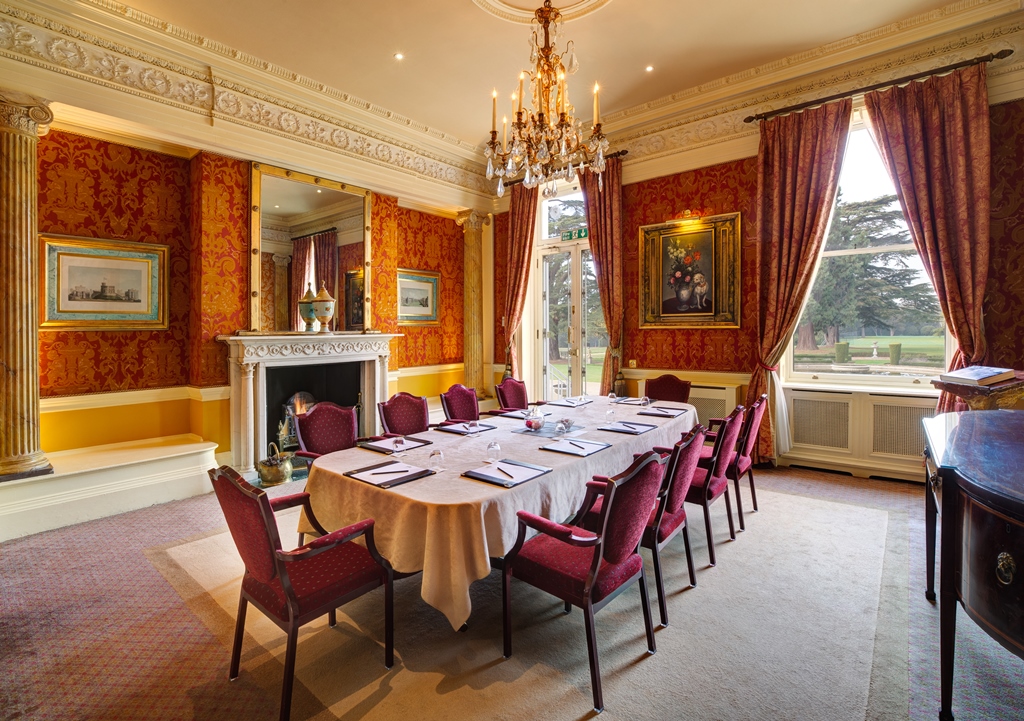 Sophisticated meeting room at Stoke Park, ideal for corporate events and presentations.