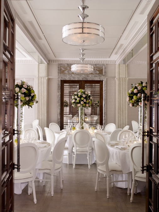 Elegant Mayfair Room at The Connaught, perfect for upscale meetings and celebrations.