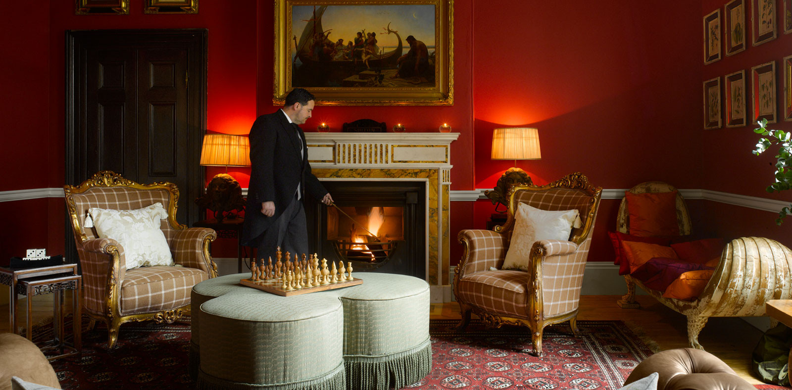 Elegant meeting space in Exclusive Use Manor House, ideal for executive retreats and gatherings.