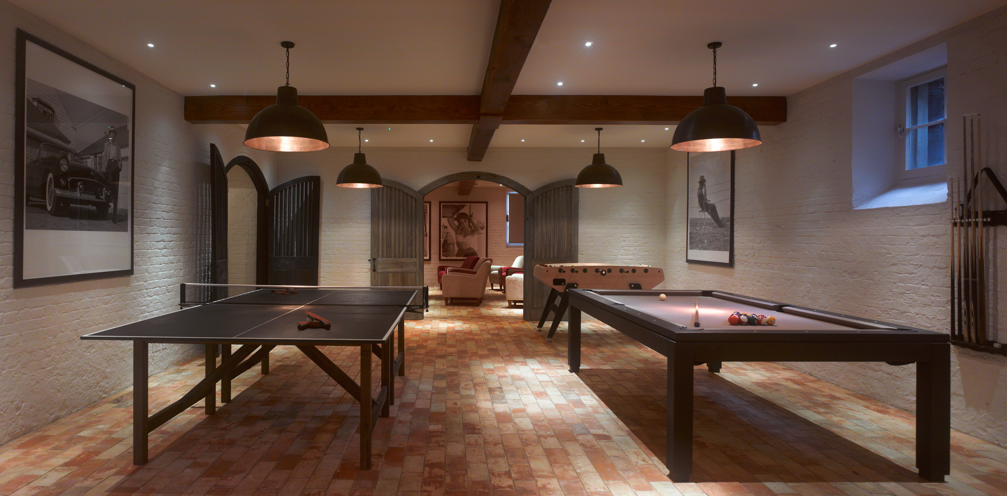 Exclusive Use Manor House with ping pong and pool tables for team-building events.