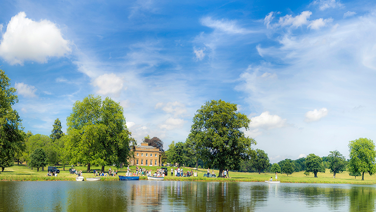 Exclusive Use Manor House with serene lake, perfect for summer weddings and corporate retreats.