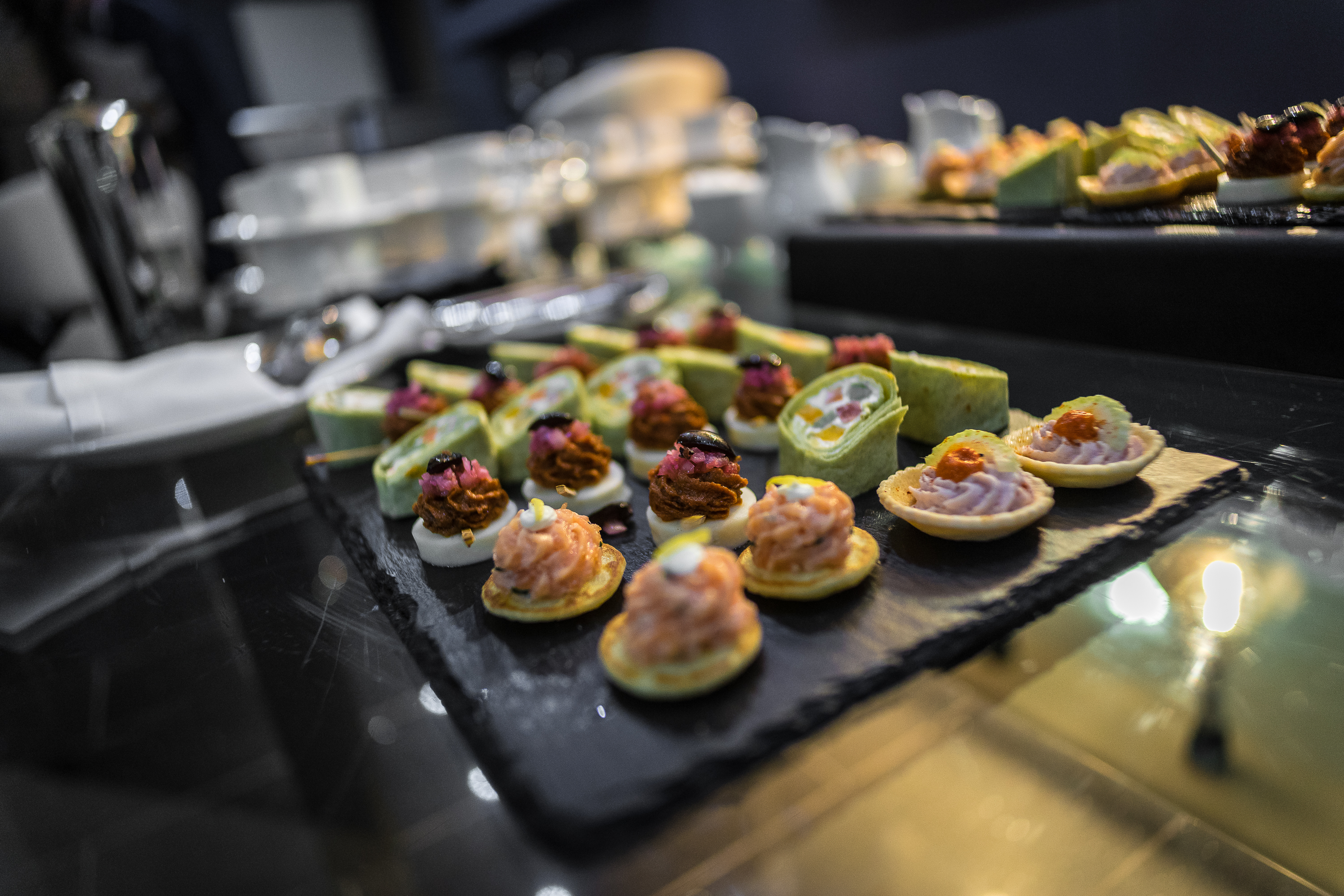 Gourmet hors d'oeuvres at 2010 Club, Selhurst Park for upscale events and receptions.