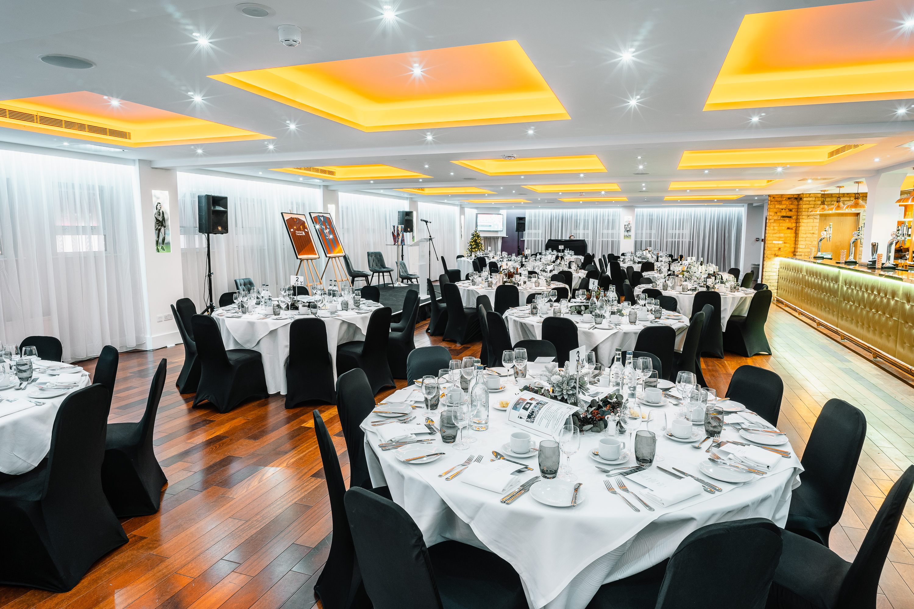 Stanley Stephenson Lounge at Selhurst Park, elegant event space for corporate functions.