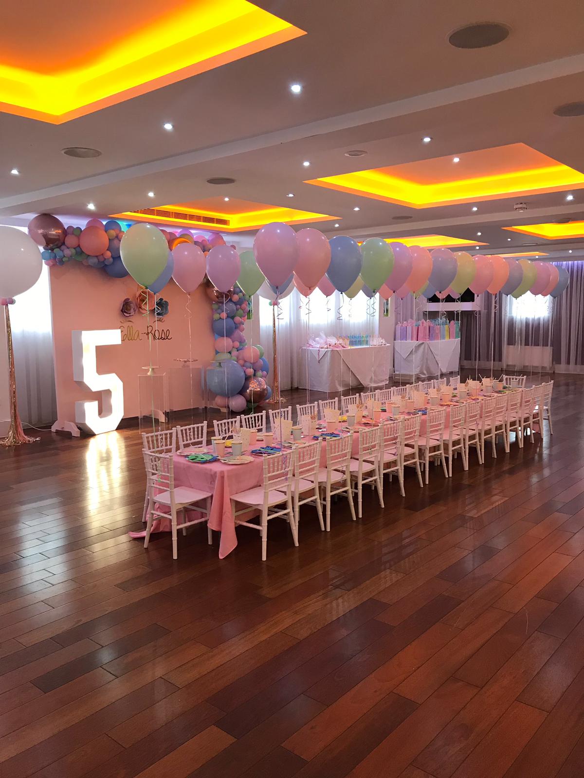Stanley Stephenson Lounge at Selhurst Park, decorated for a children's birthday party.
