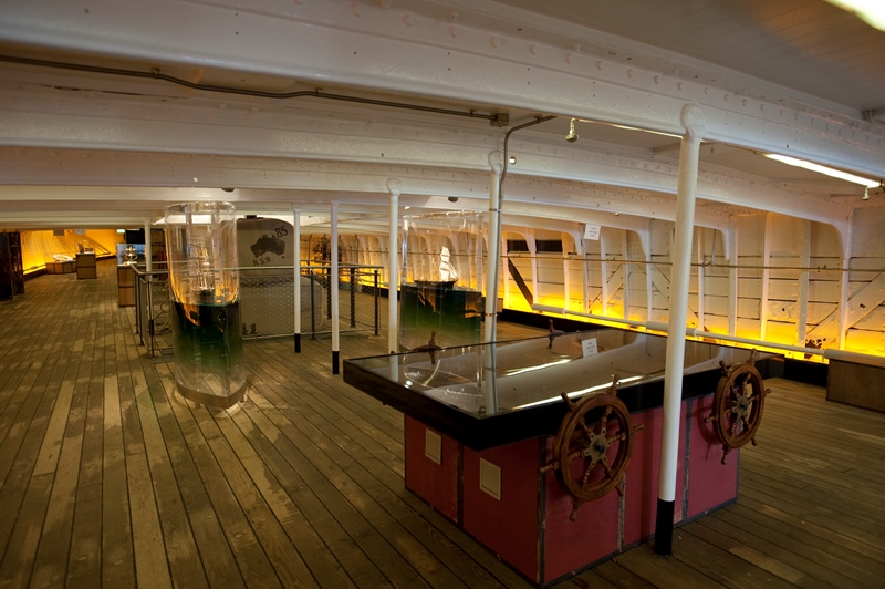 Tween Deck on Cutty Sark: unique event space with wooden flooring for corporate meetings and themed events.